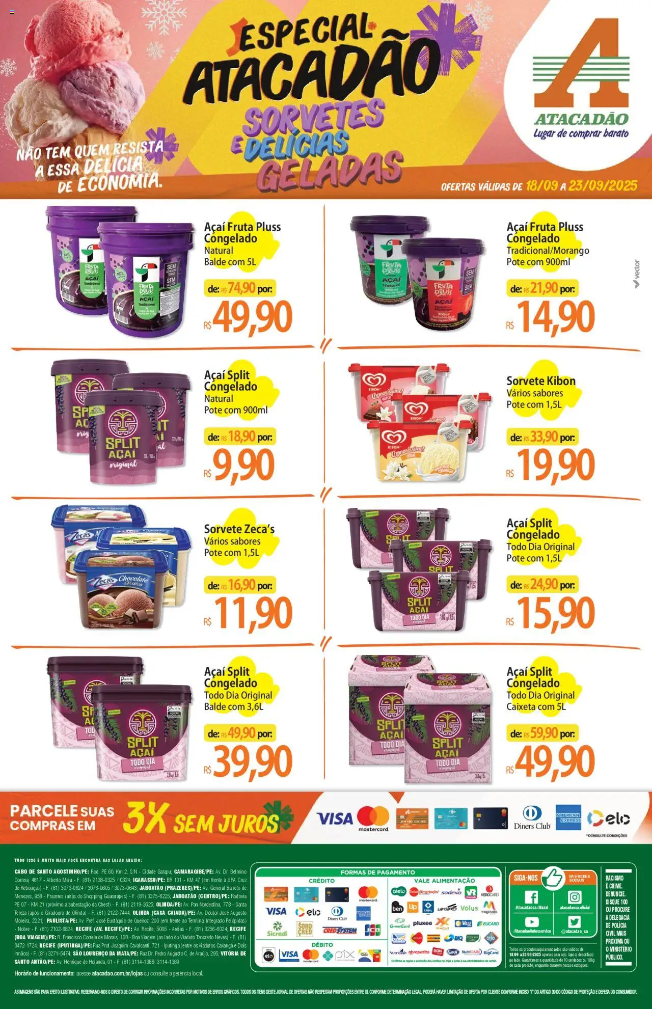 Atacadão folheto "Ofertas - PE" válido a partir de 18/09/2025 - número de página 1