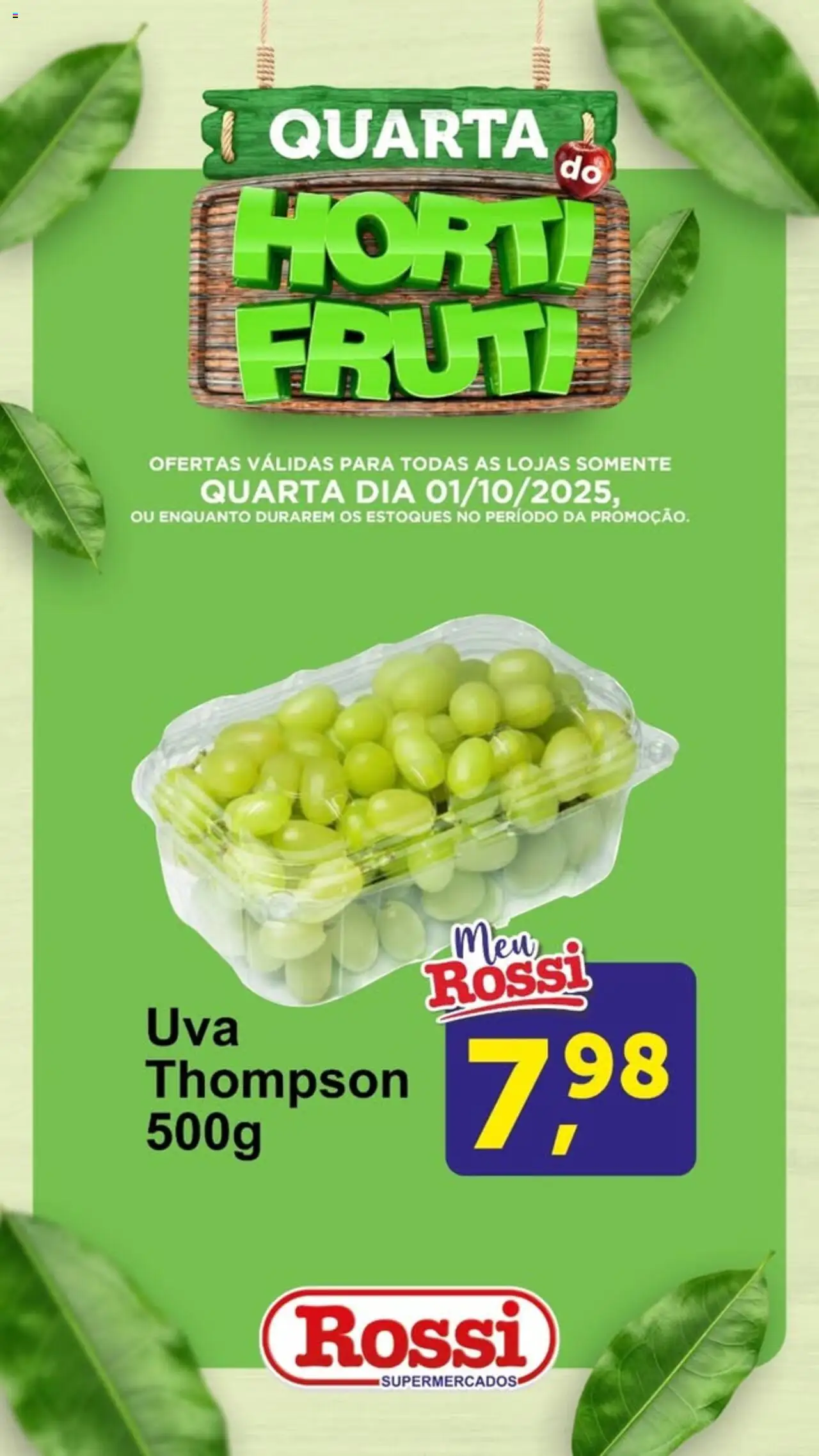 Rossi Supermercados folheto "Ofertas da semana" válido a partir de 01/10/2025 - número de página 1
