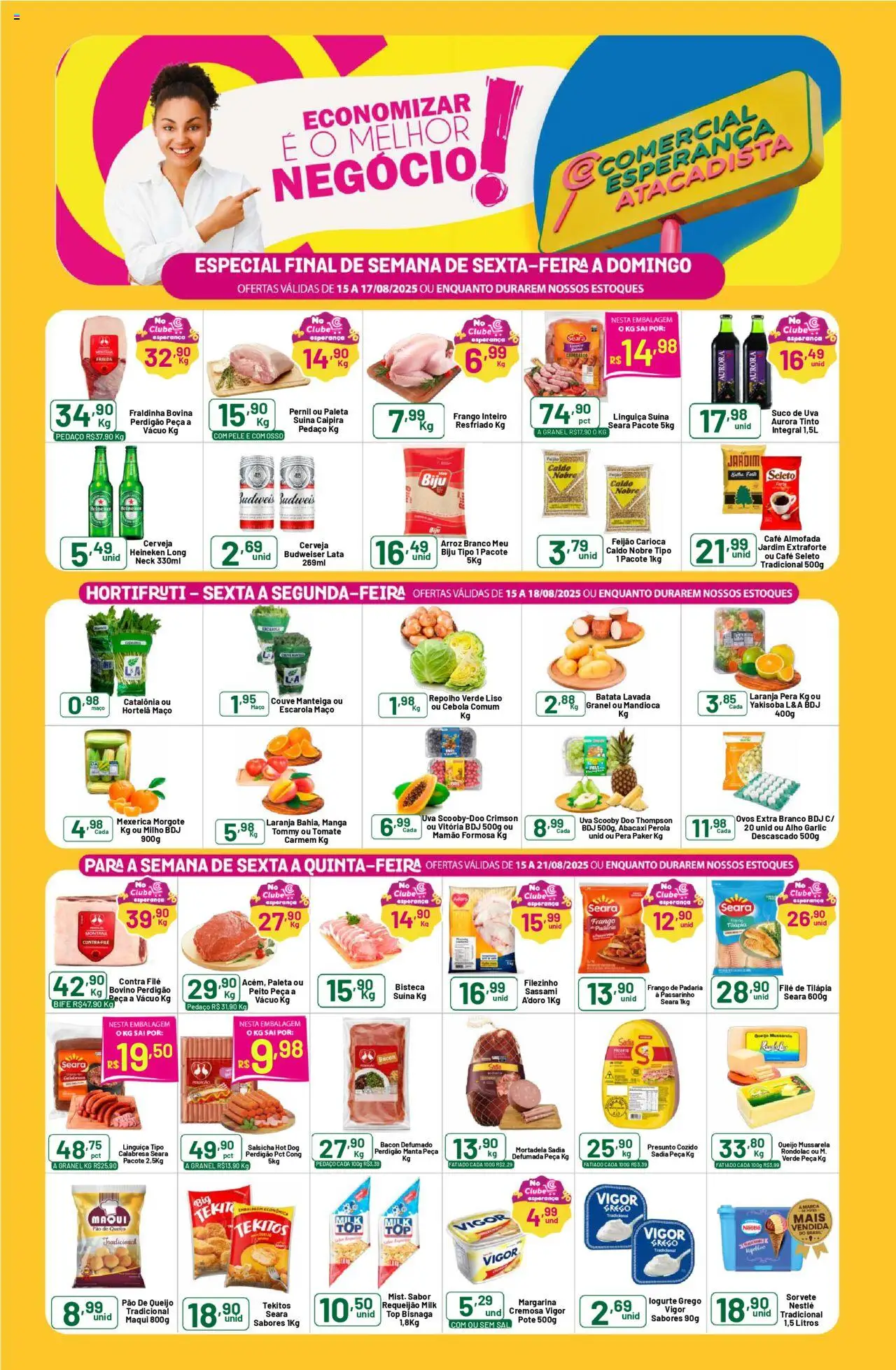 Comercial Esperança folheto "Ofertas Semanal" válido a partir de 15/08/2025 - número de página 1