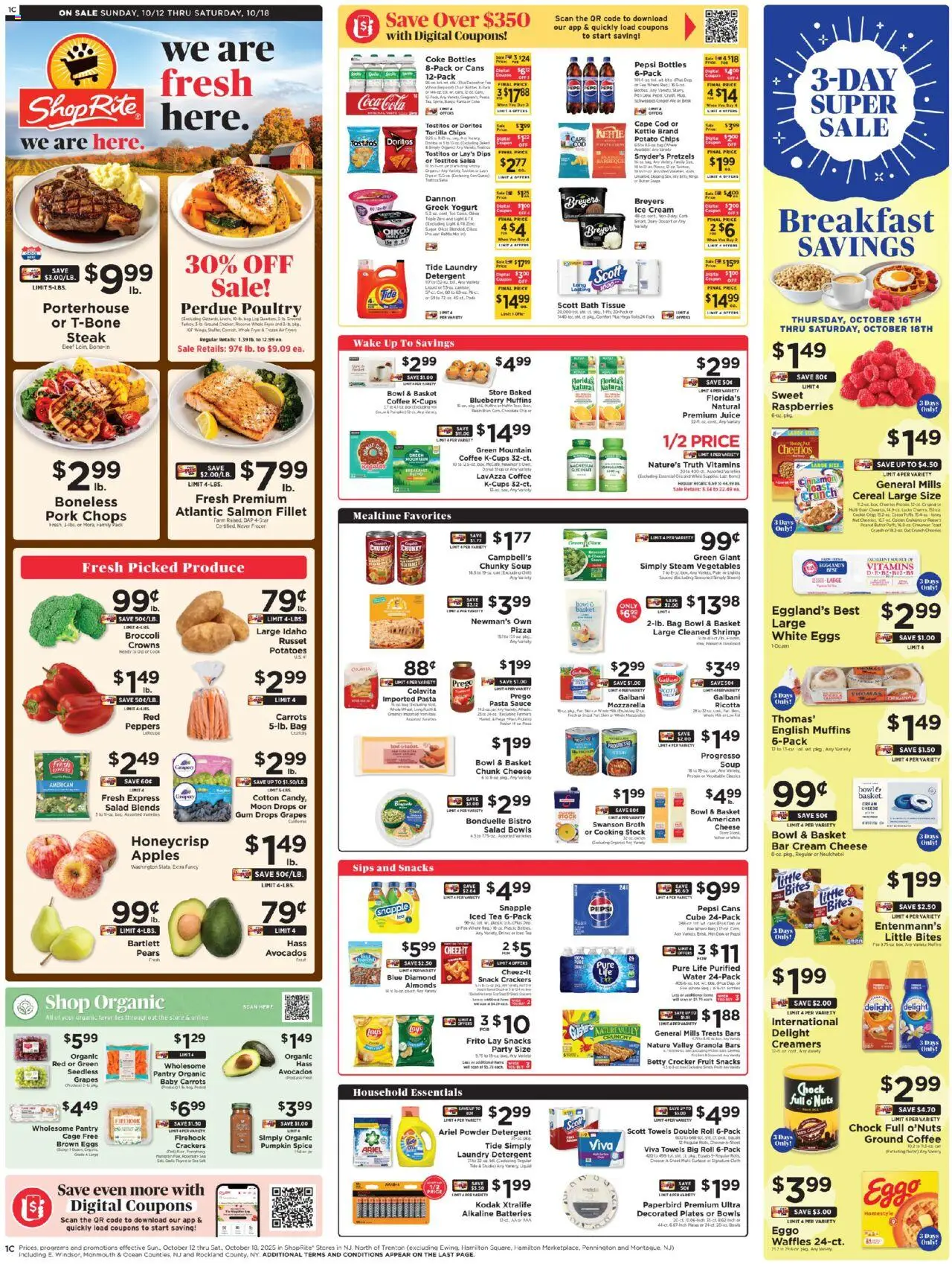 ShopRite Circular from 10/12/2025 >> Weekly Ad, flyer - Page number 1