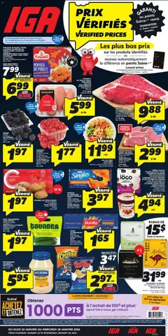 Preview of leaflet Quebec from shop IGA is valid from Jan 22, 2026