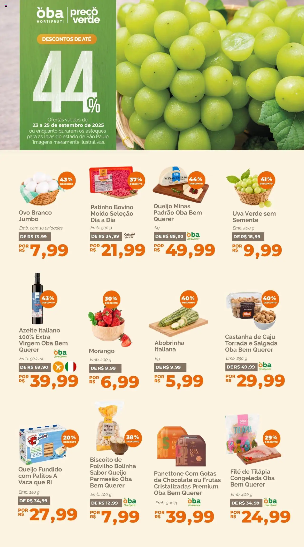 Oba Hortifruti folheto "Ofertas da semana" válido a partir de 23/09/2025 - número de página 1