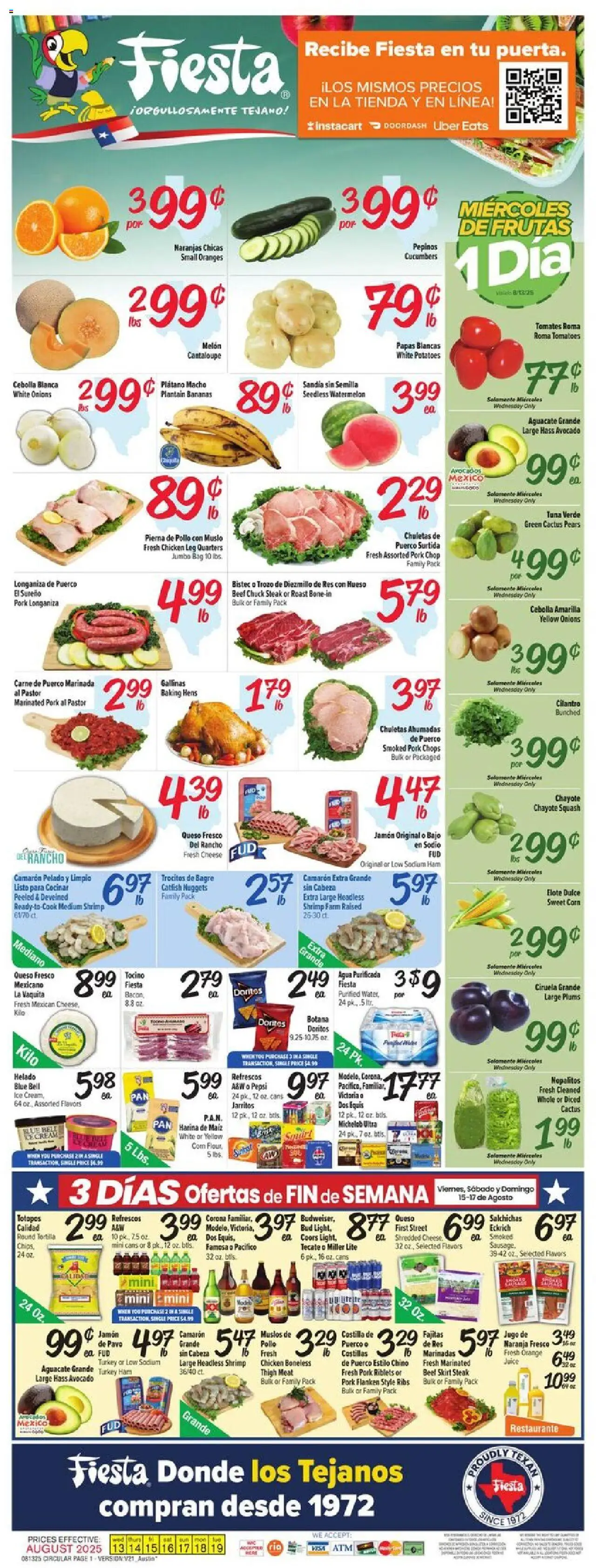 Fiesta Mart Weekly Ad from 08/13/2025 - Flyer - Page number 1