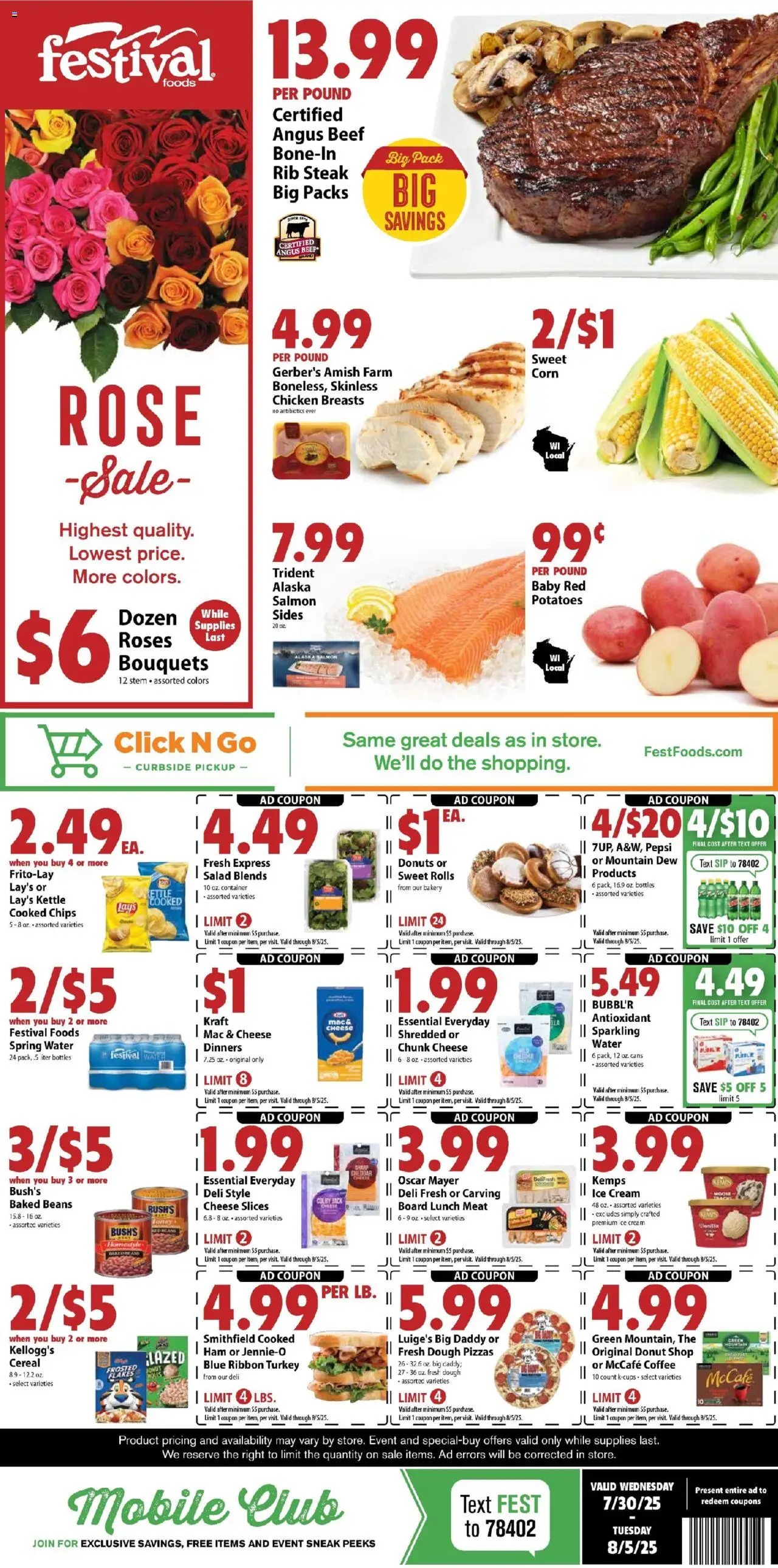 Festival Foods Weekly Ad from 07/30/2025 - Flyer - Page number 1