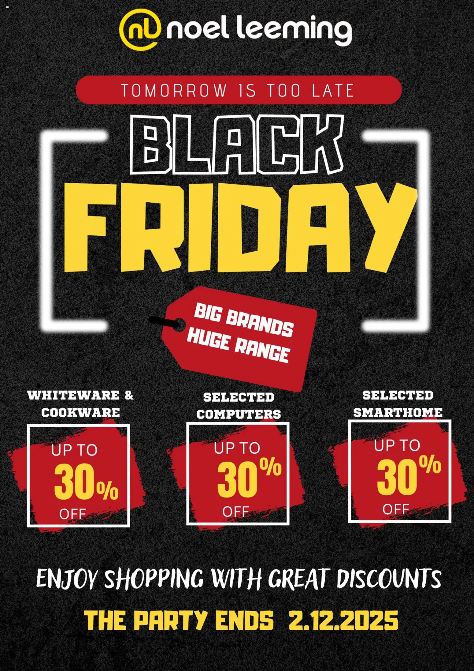 Preview of catalogue Black Friday from shop Noel Leeming valid 18 Nov 2025