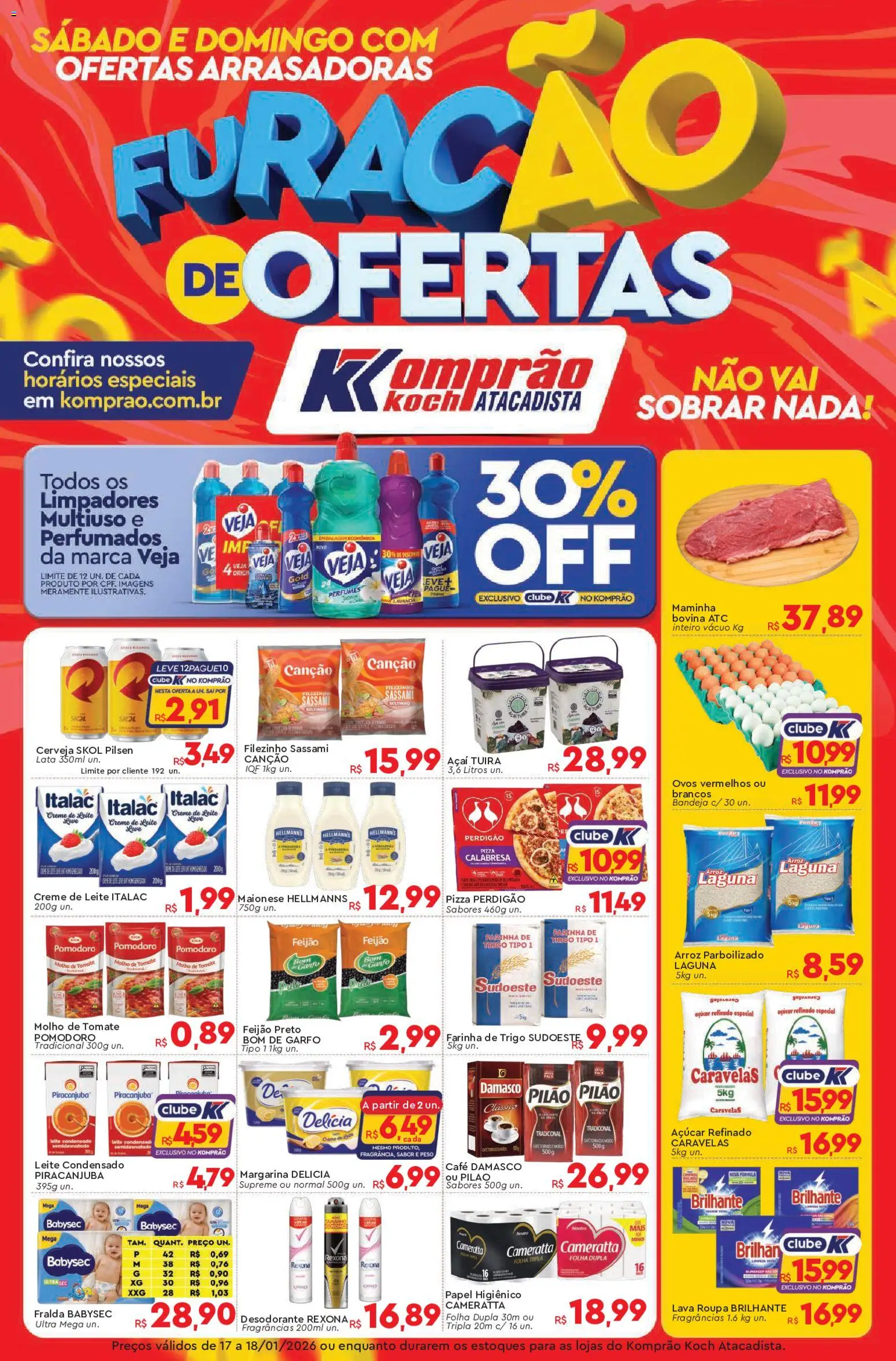Pré-Visualização do folheto "Ofertas da semana" da loja Komprao Atacadista válido a partir de 17/01/2026