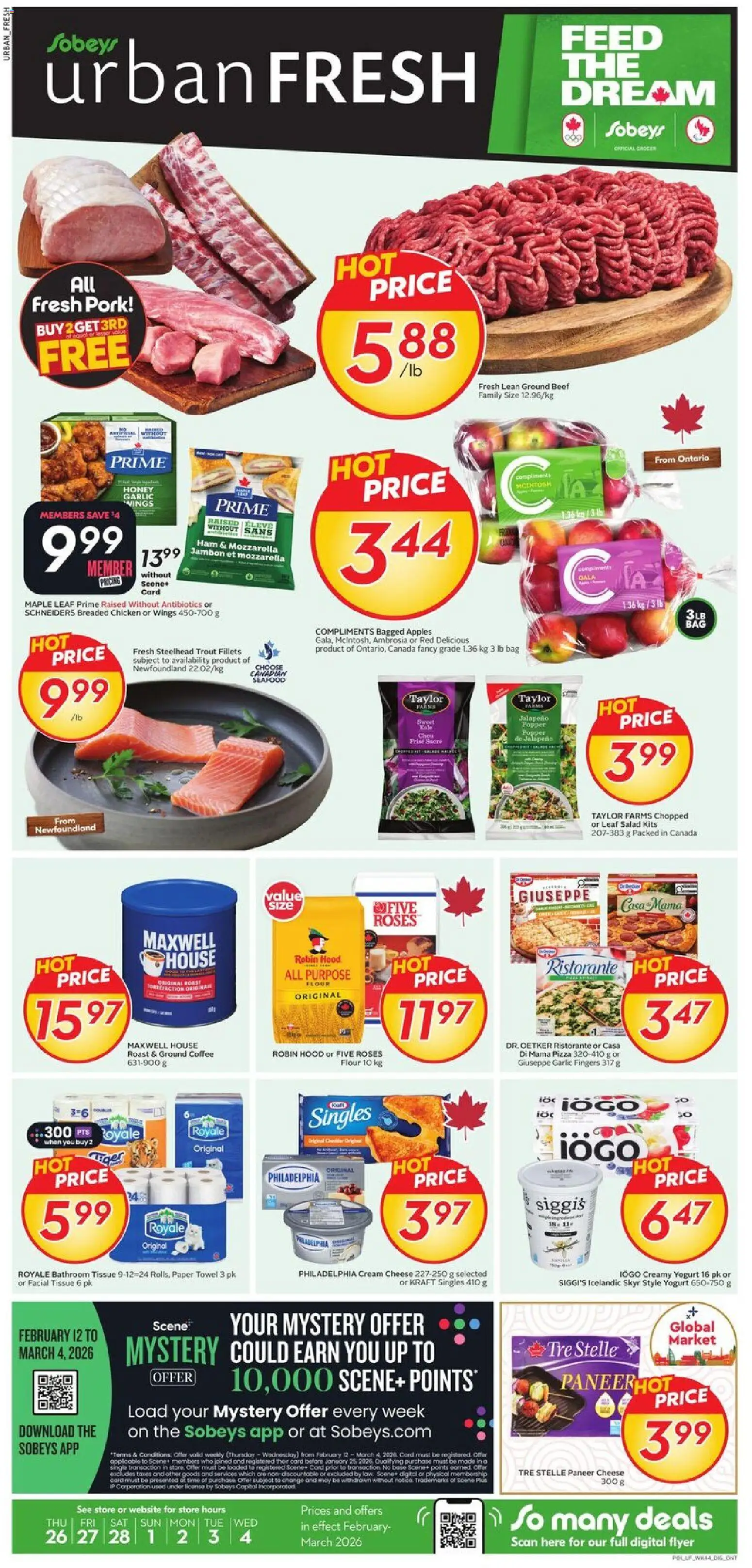 Preview of leaflet Weekly Flyer - Urban Fresh from shop Sobeys is valid from Feb 26, 2026