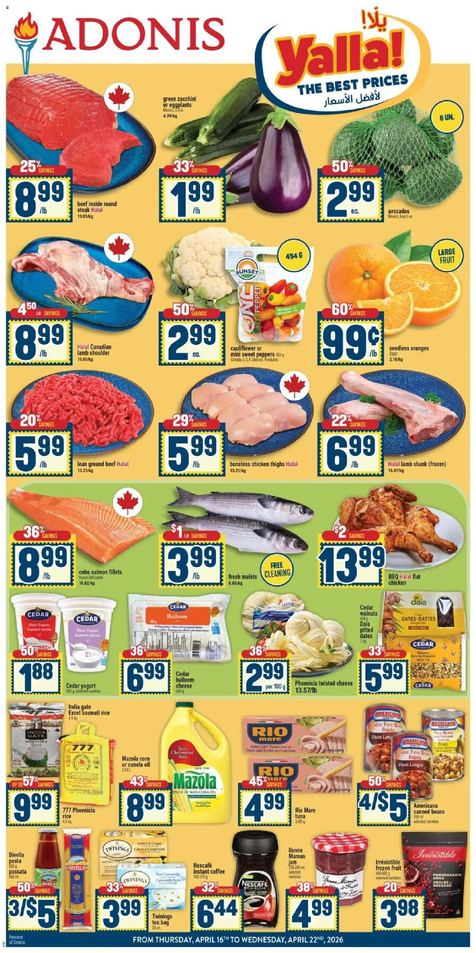 Preview of leaflet Adonis weekly flyer from shop Adonis is valid from Apr 16, 2026