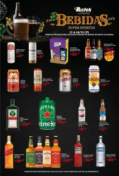 Pré-Visualização do folheto "Ofertas Bebidas" da loja Bistek Supermercados válido a partir de 12/12/2025