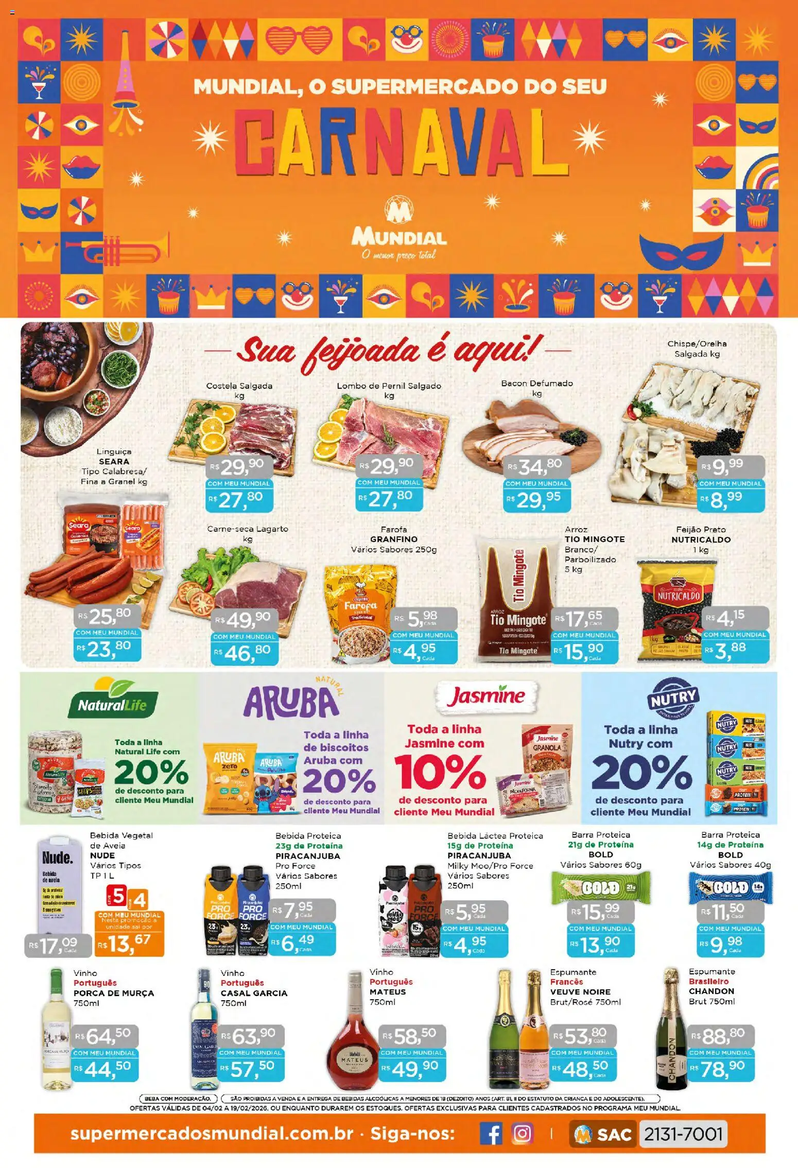 Pré-Visualização do folheto "Encarte" da loja Mundial válido a partir de 04/02/2026