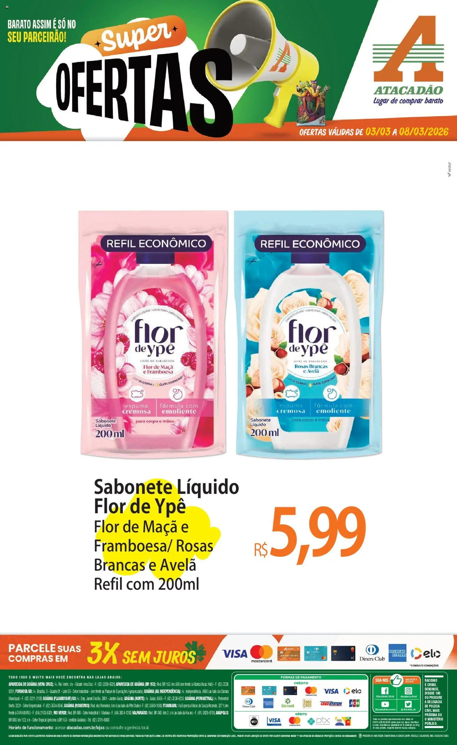 Pré-Visualização do folheto "Atacadão ofertas - GO" da loja Atacadão válido a partir de 03/03/2026 - Pá, Sabonete, Sabonete líquido, Avelã