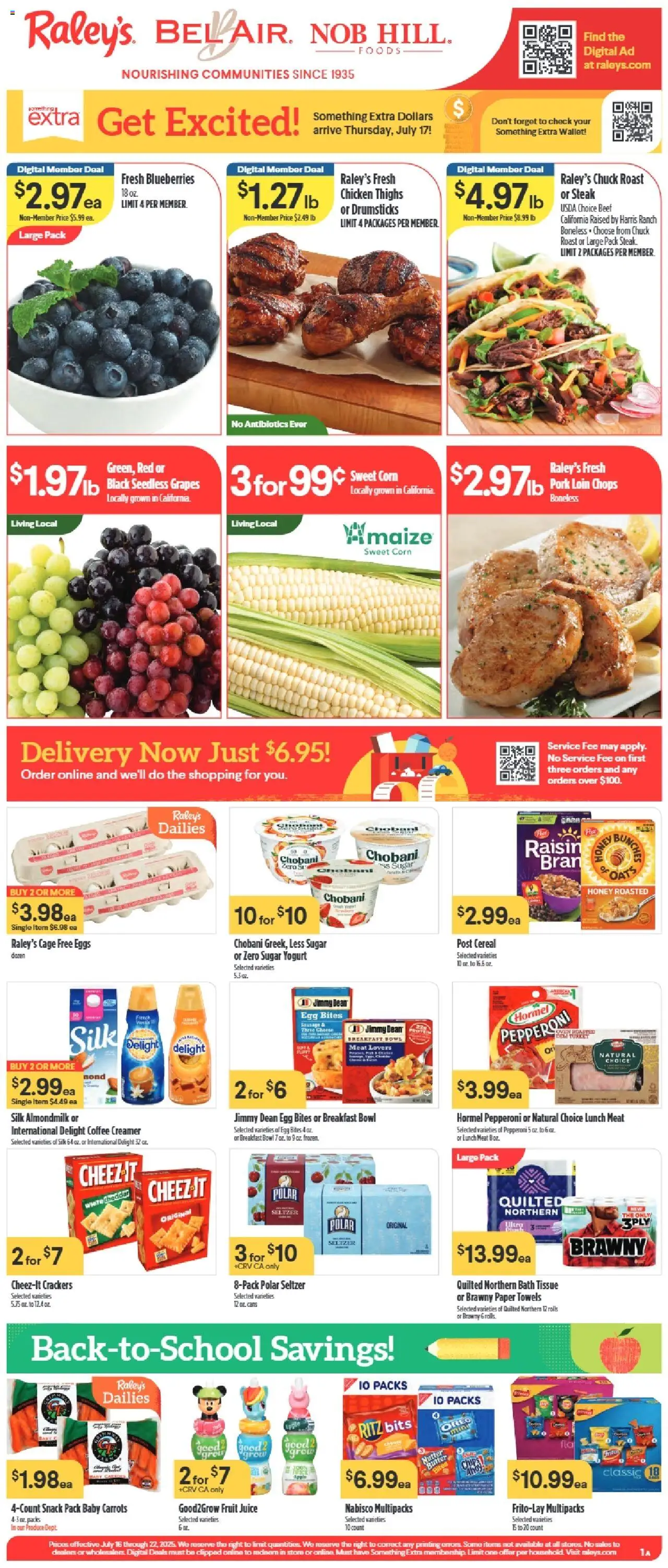 Raley's Weekly Ad from 07/16/2025 - Flyer - Page number 1