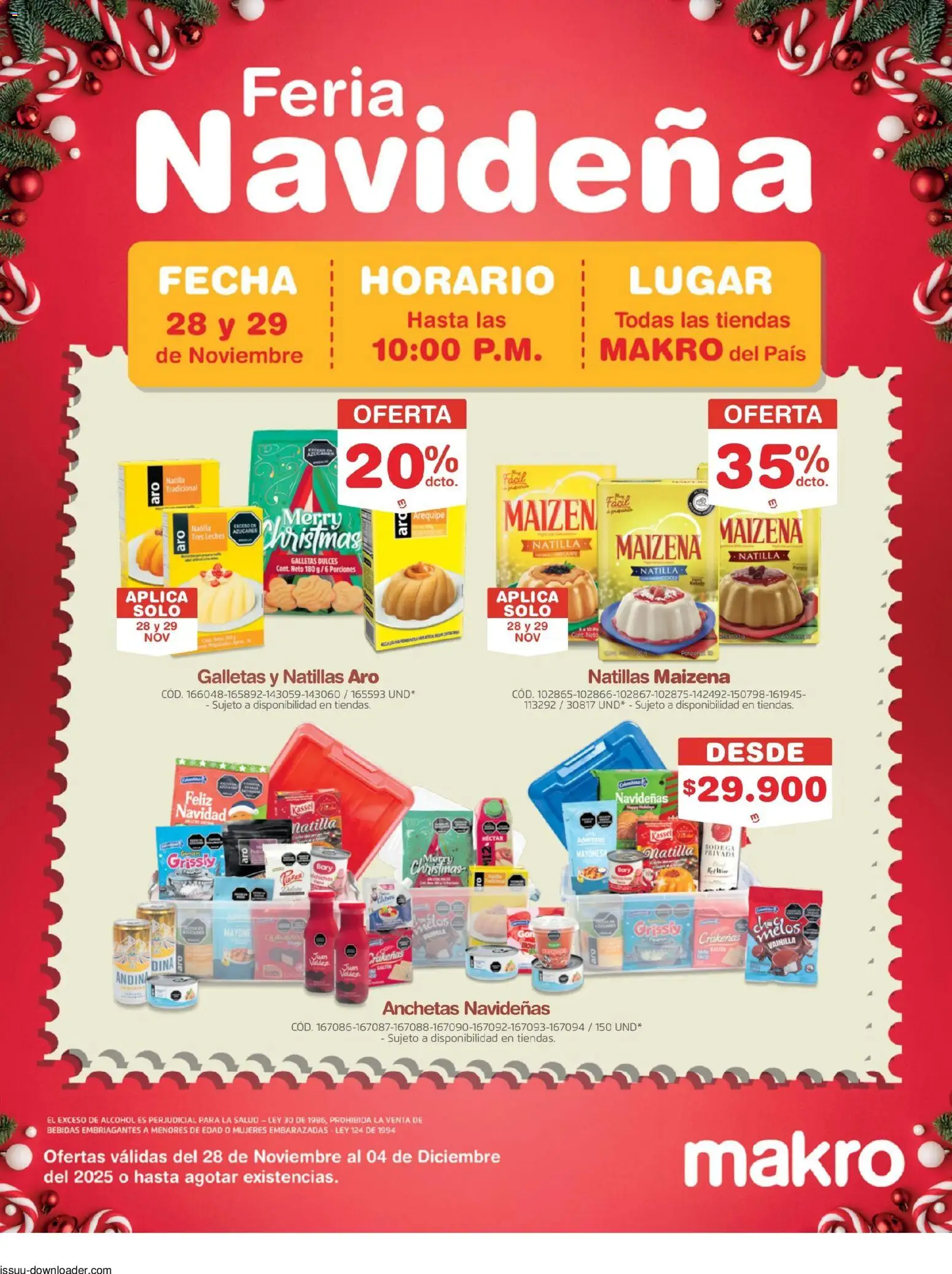  Vista previa del prospecto Feria Navideña del almacen Makro válida del 28/11/2025 al 04/12/2025