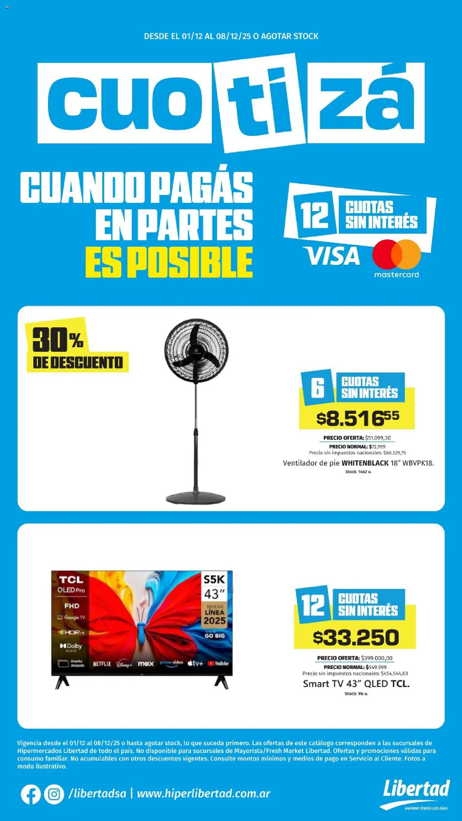 Vista previa del folleto de la tienda Hipermercado Libertad válido desde el 01/12/2025 