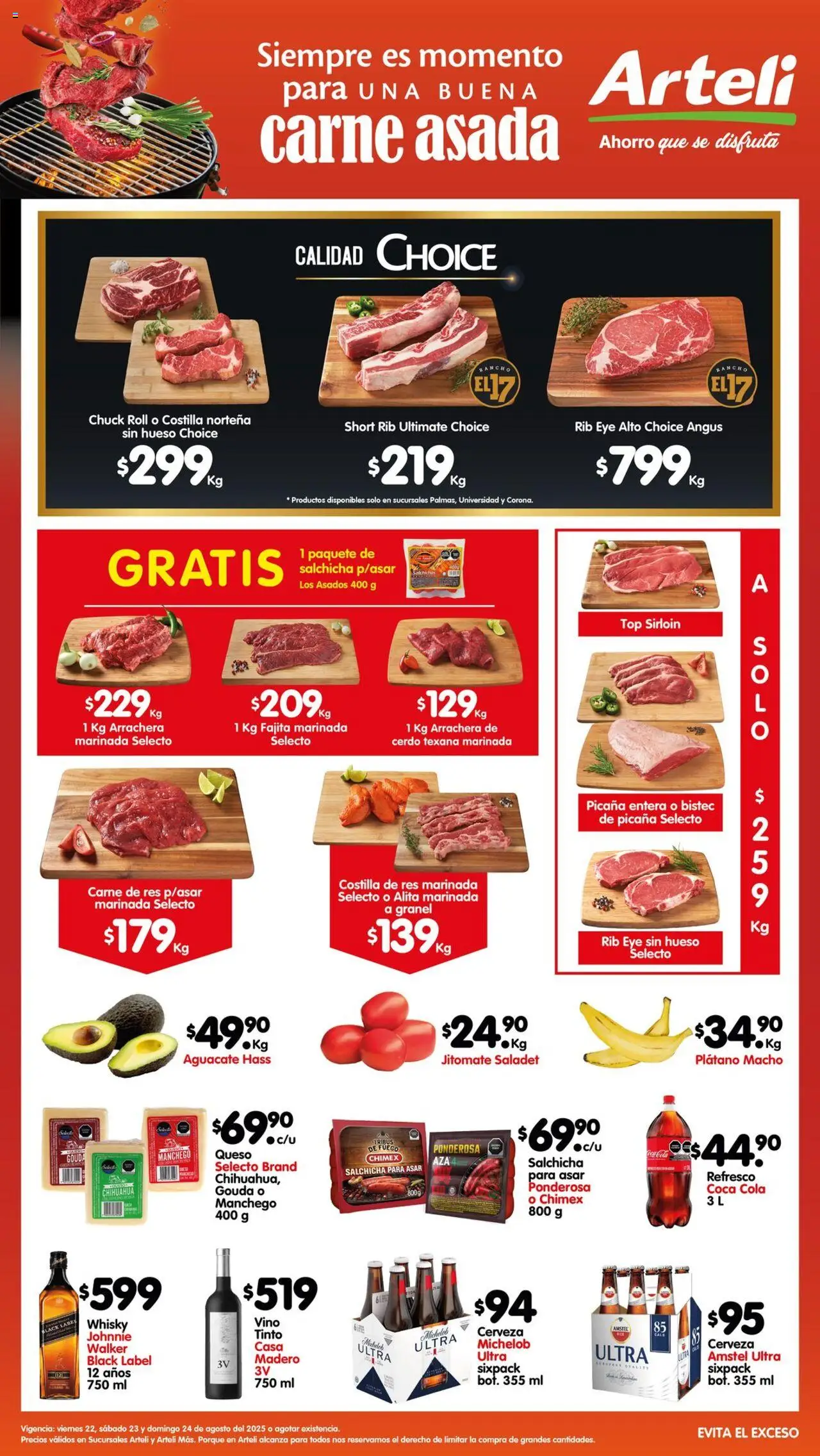 Folleto Arteli Carnes & Cortes Arteli y sus promociones válidas desde el 22/08/2025 - Número de página 1