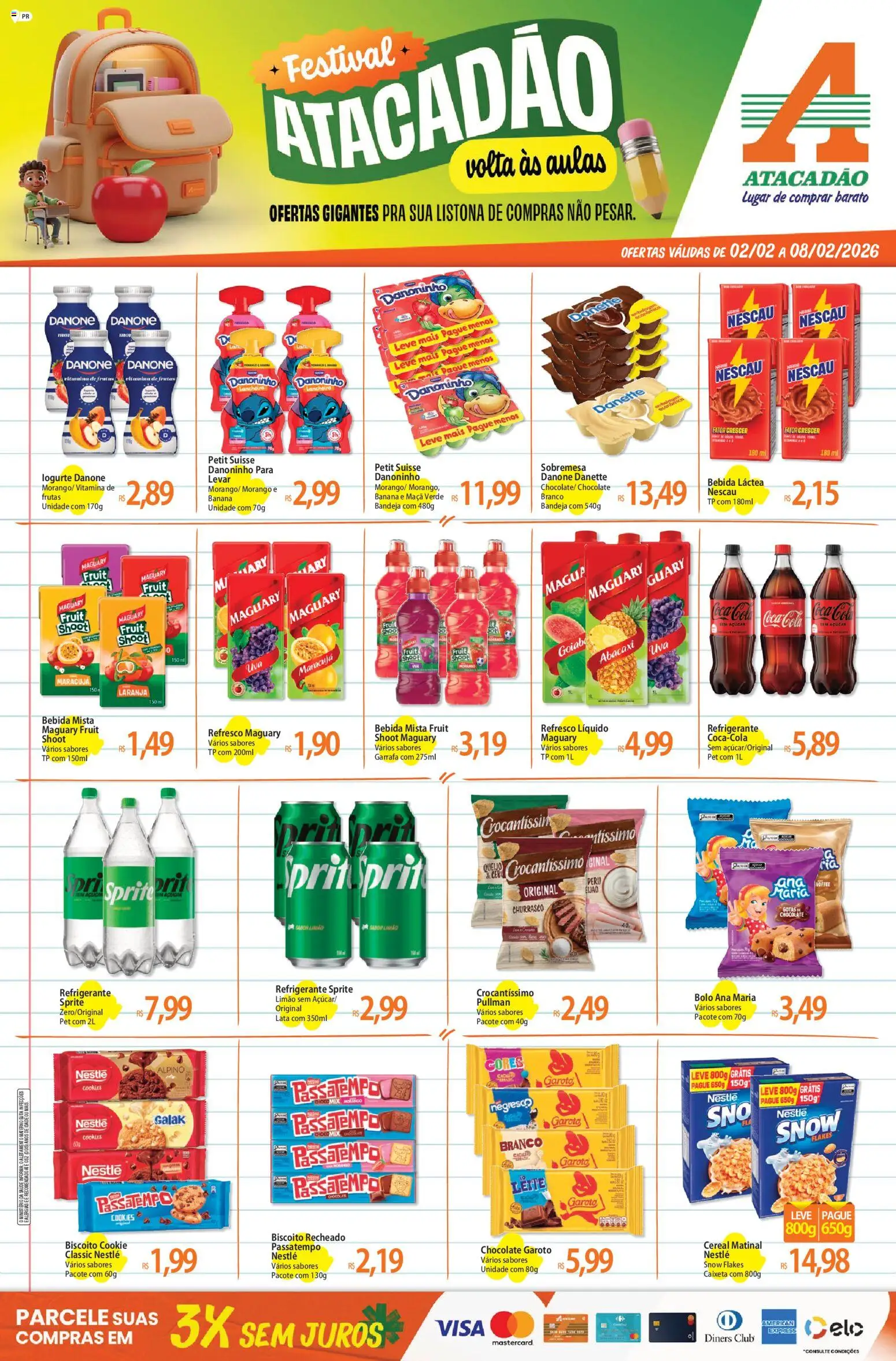 Pré-Visualização do folheto "Ofertas - PR" da loja Atacadão válido a partir de 02/02/2026