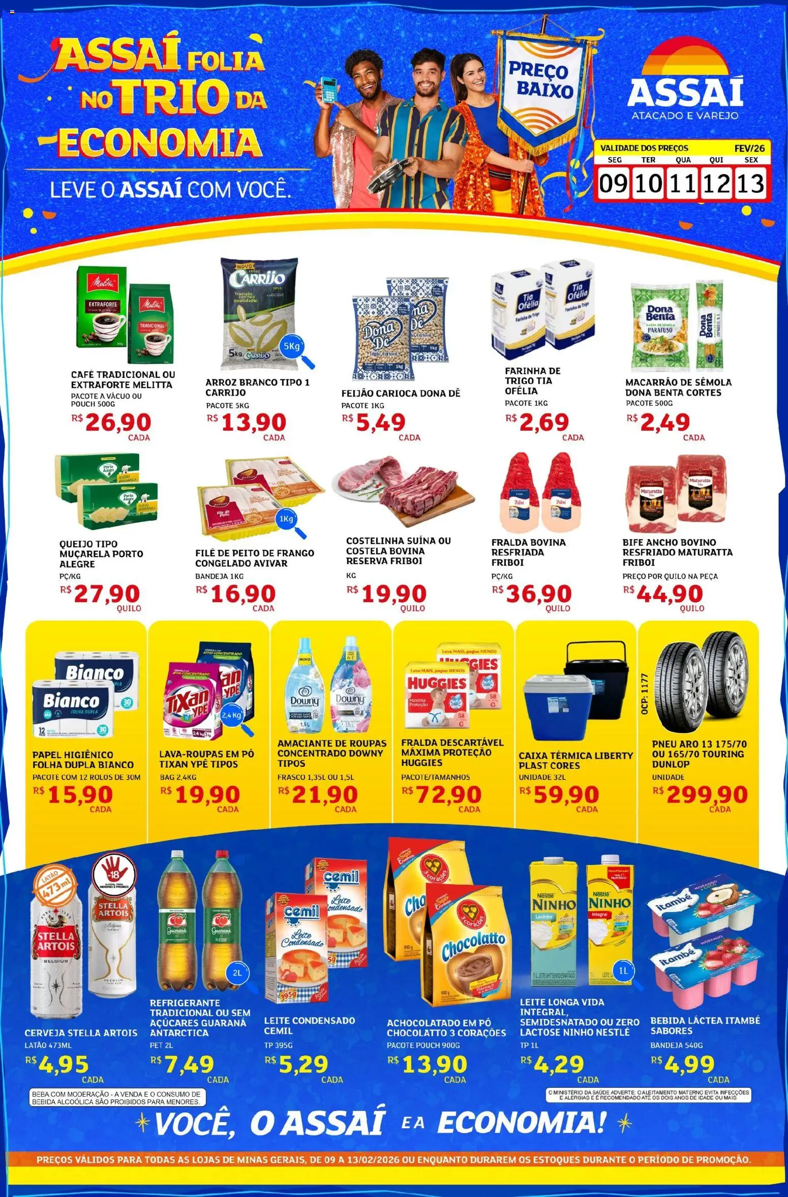 Pré-Visualização do folheto "Encarte - MG" da loja Assaí Atacadista válido a partir de 09/02/2026