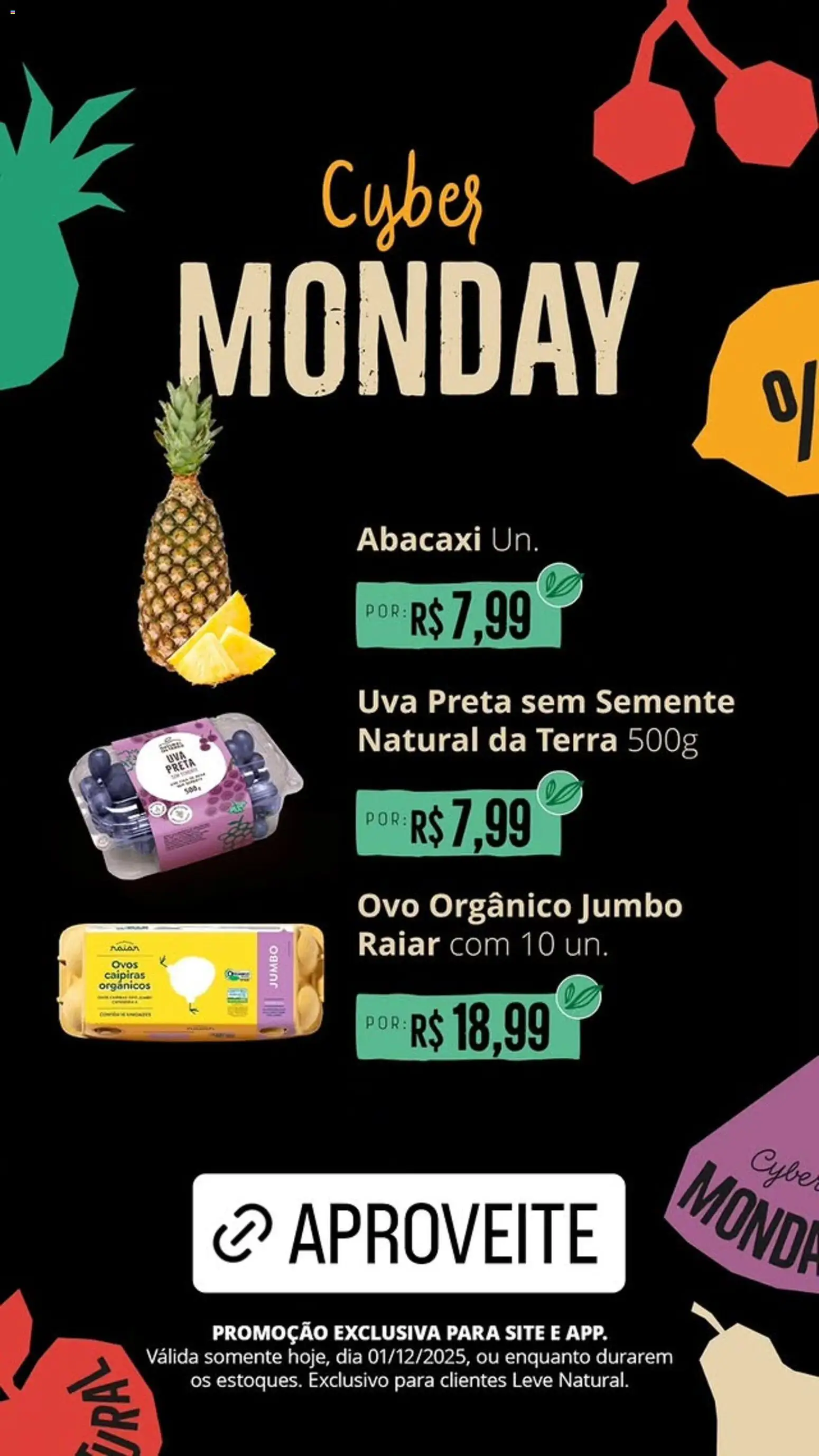 Pré-Visualização do folheto "Cyber Monday" da loja Natural da Terra válido a partir de 01/12/2025