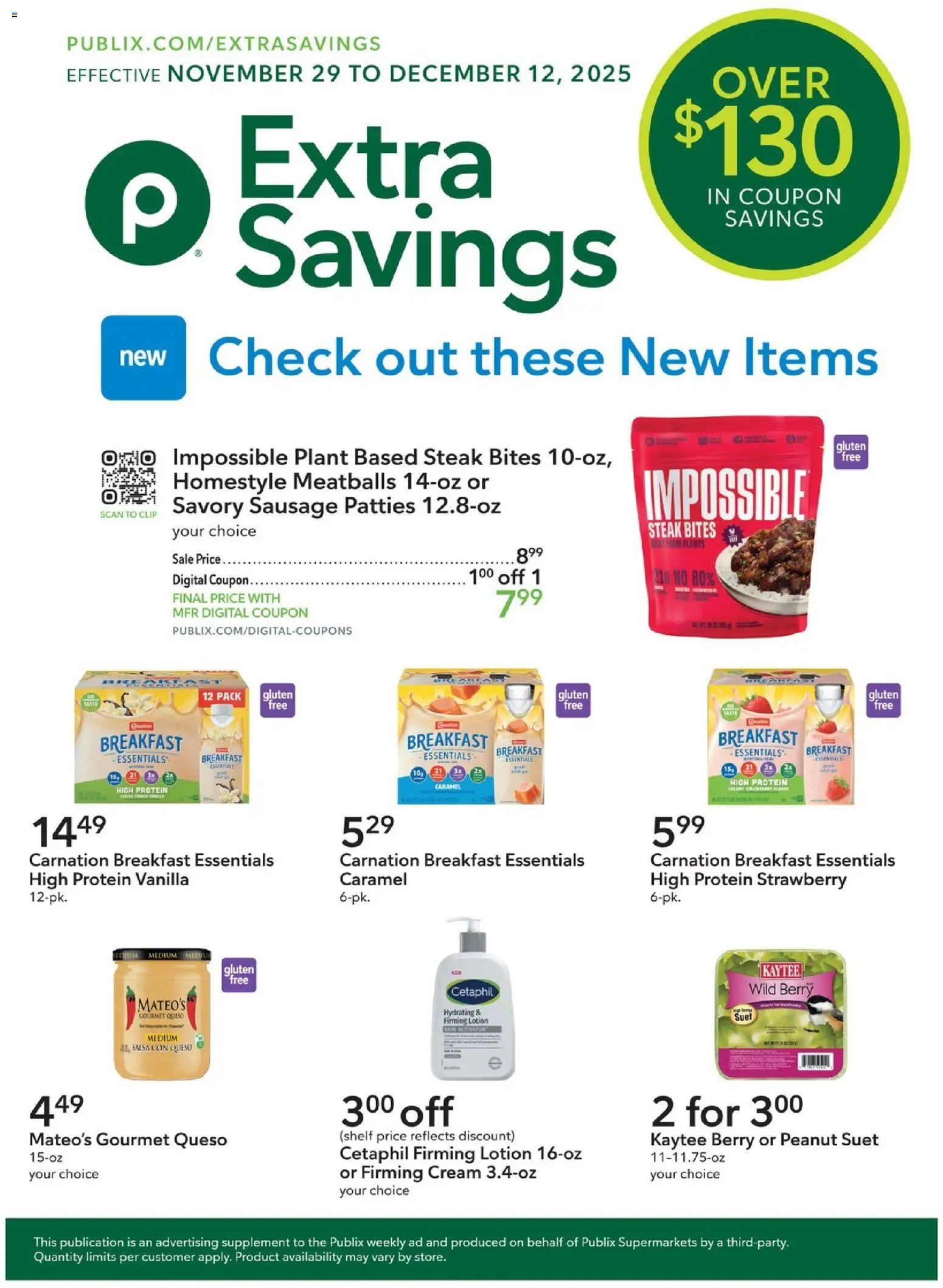 Ad Preview of Publix Extra Savings from 11/29/2025