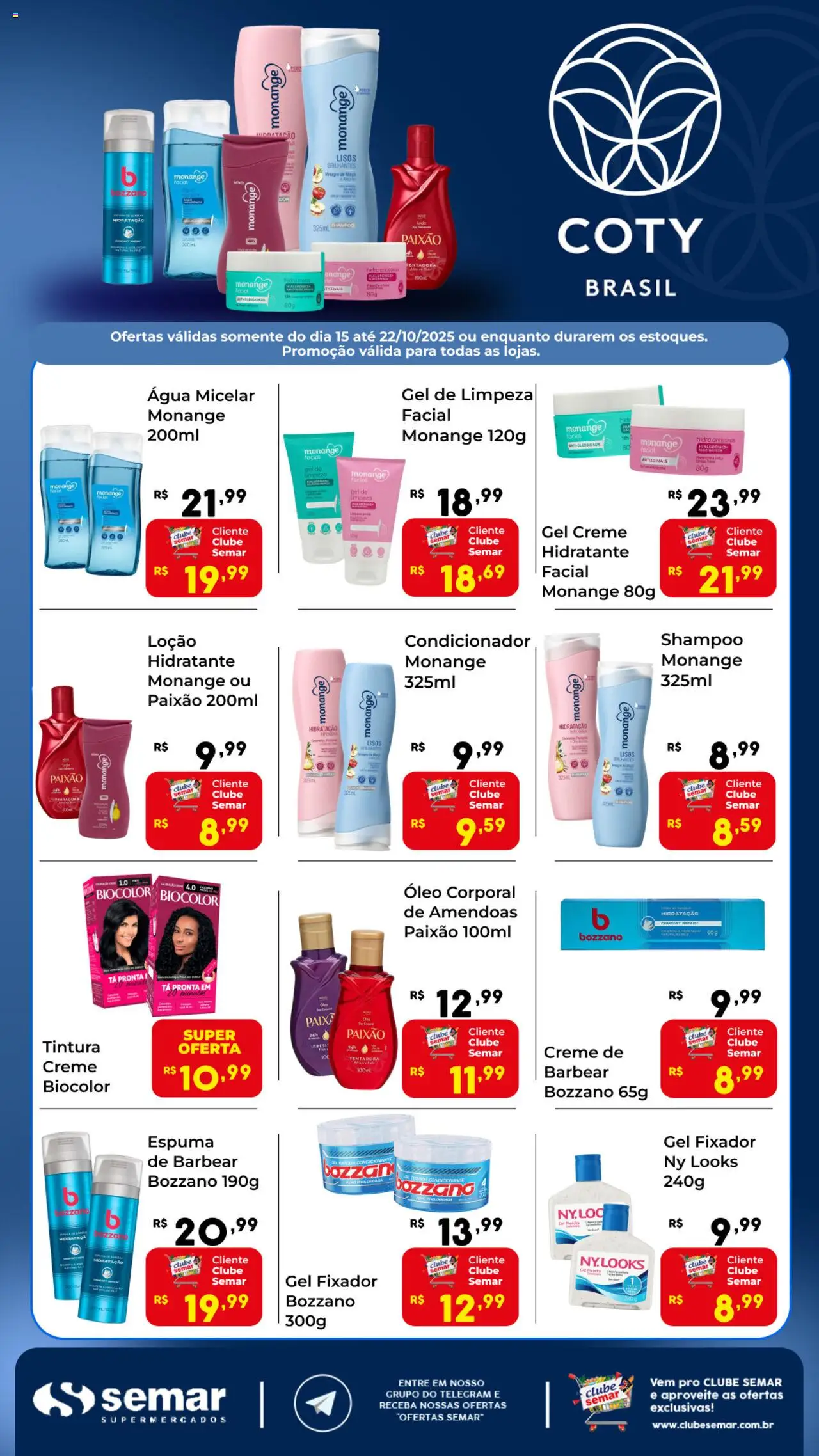 Semar Supermercado folheto "Ofertas COTY" válido a partir de 15/10/2025 - número de página 1