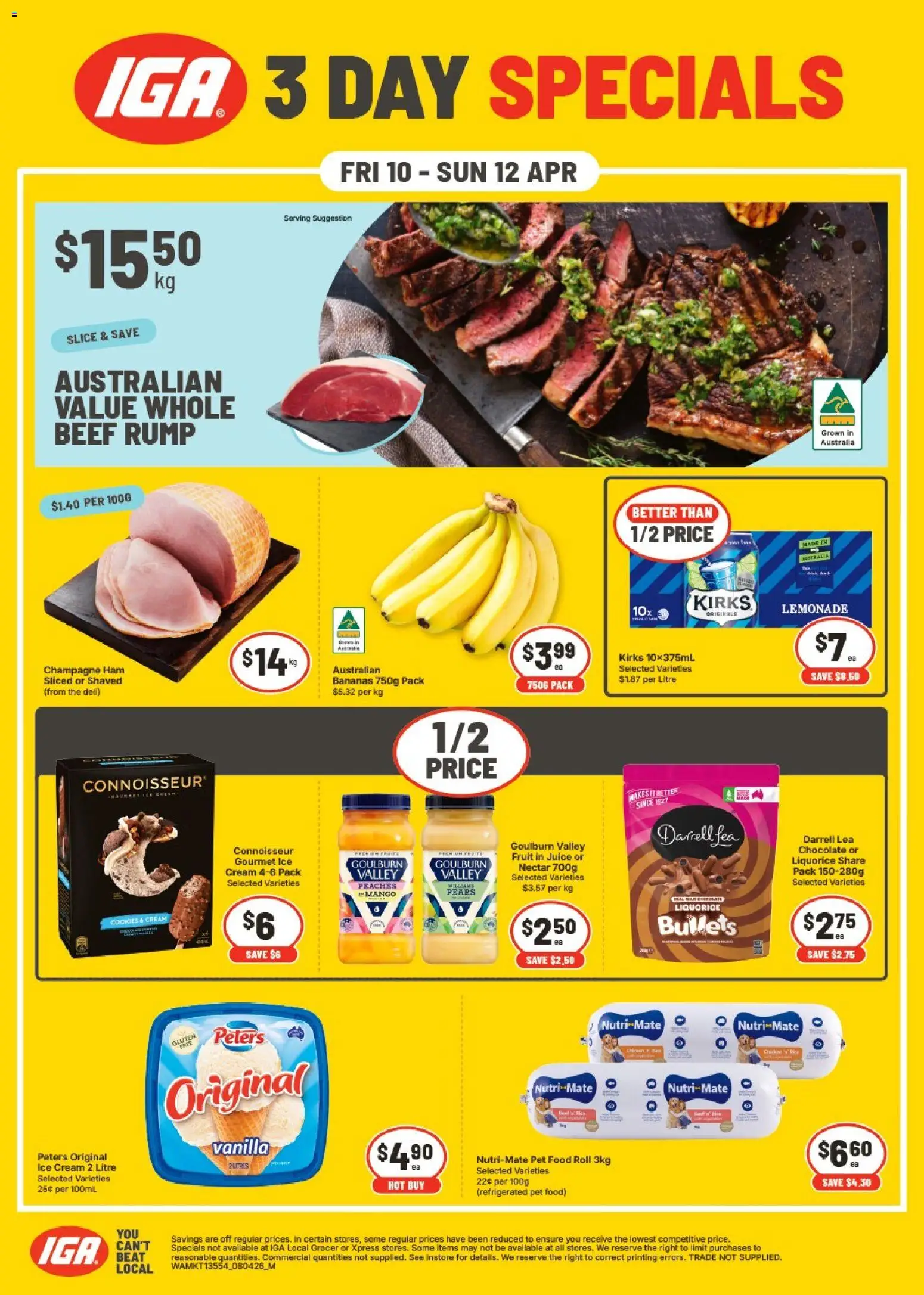 Preview of catalogue IGA Weekend Specials WA from shop IGA valid 10/04/2026