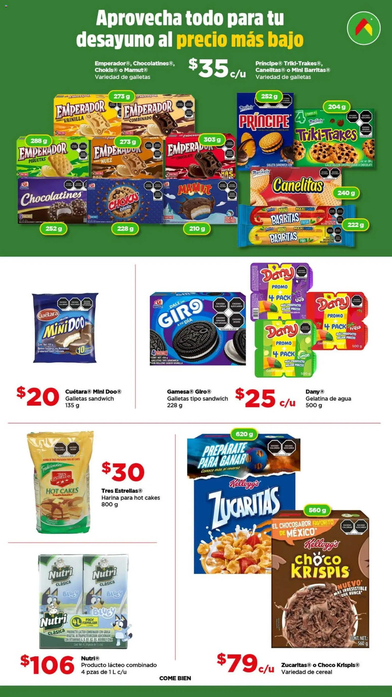 Vista previa las ofertas de la tienda Bodega Aurrerá - Bodega Aurrerá folleto Aprovecha todo para tu desayuno desde el 22/04/2026 