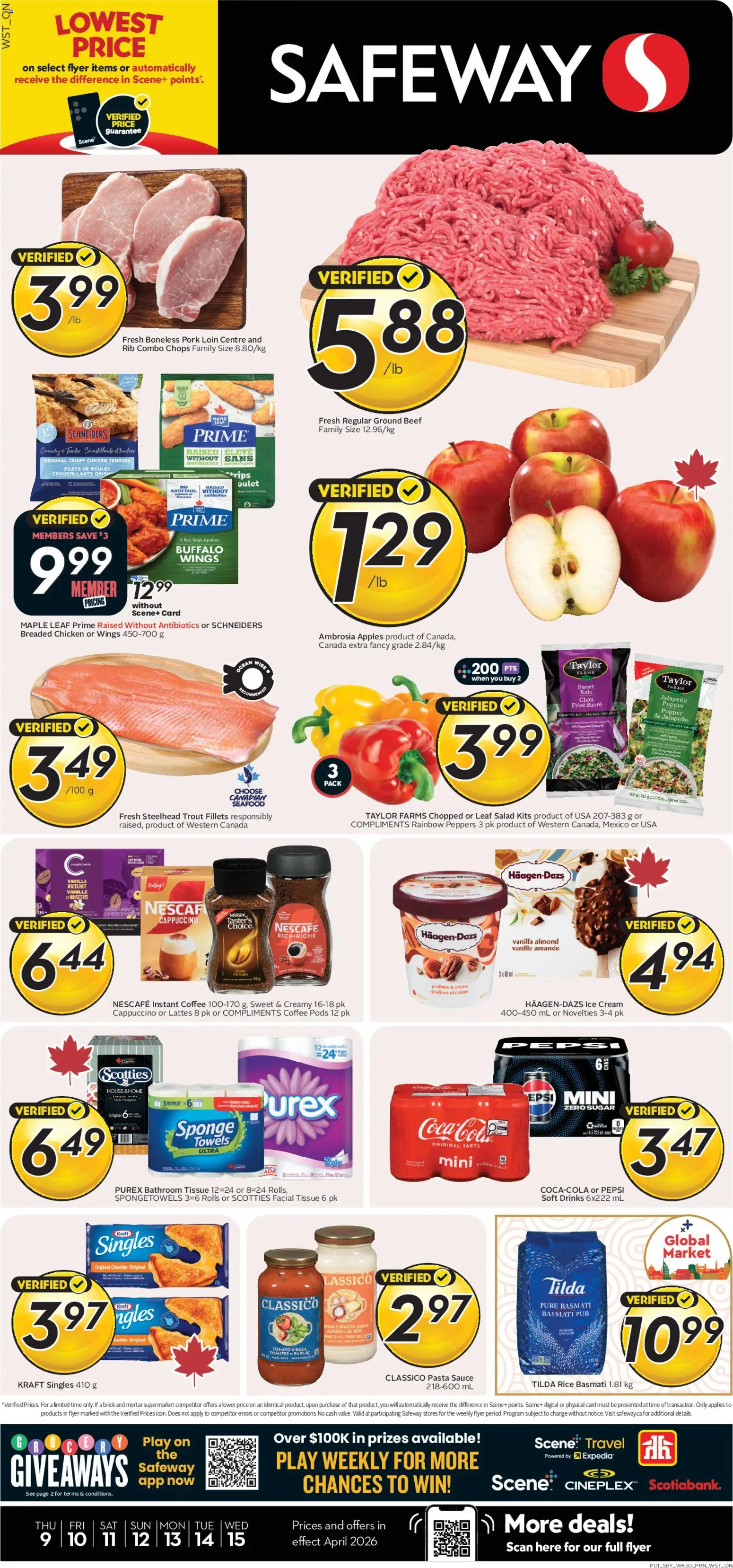 Preview of leaflet Safeway weekly flyer / circulaire from shop Safeway is valid from Apr 09, 2026
