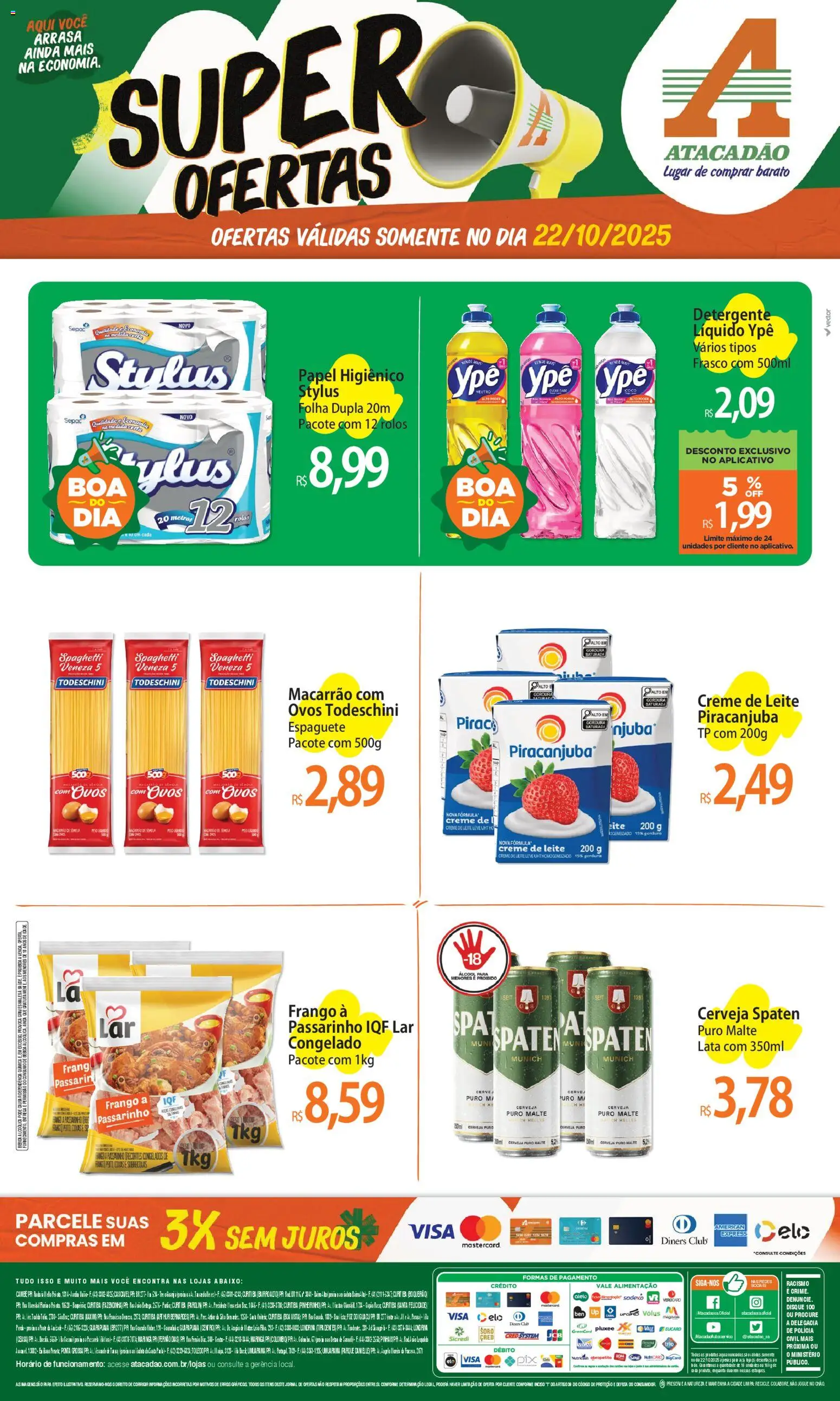Atacadão folheto "Ofertas - PR" válido a partir de 22/10/2025 - número de página 1