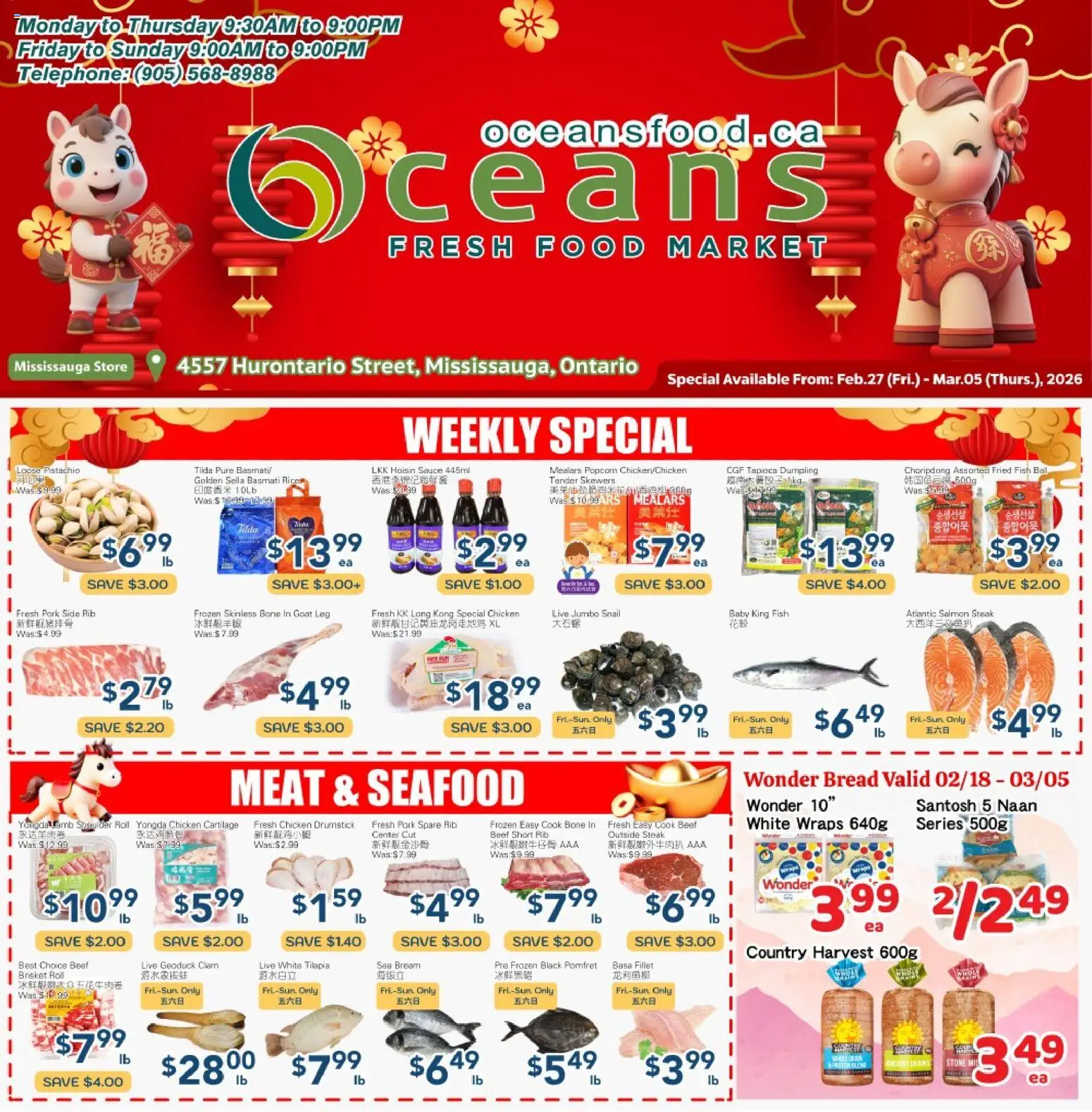 Preview of leaflet Oceans weekly flyer - Mississauga from shop Oceans is valid from Feb 27, 2026