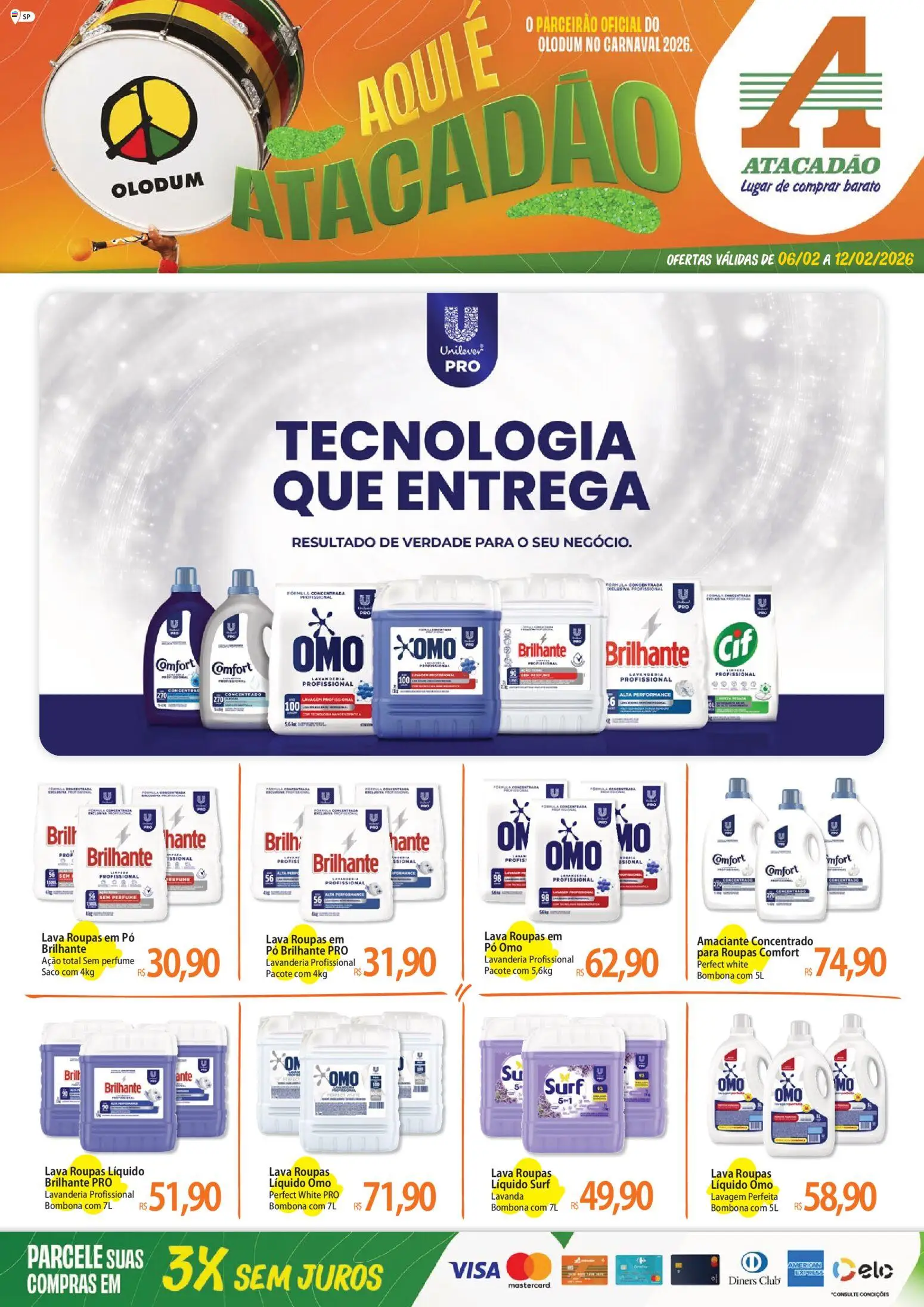 Pré-Visualização do folheto "Ofertas - SP" da loja Atacadão válido a partir de 06/02/2026