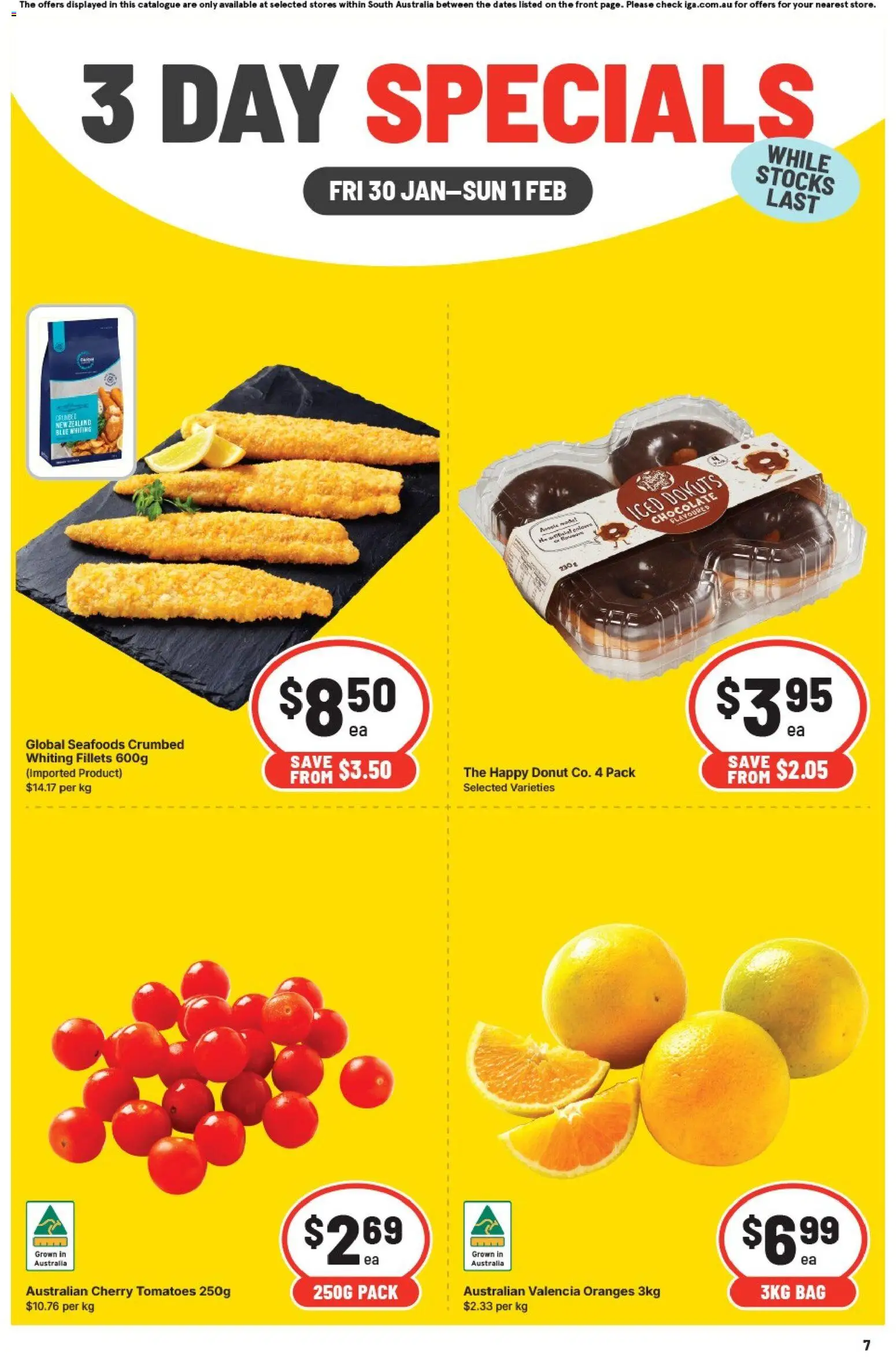 Preview of catalogue 3 Day Specials SA from shop IGA valid 30/01/2026