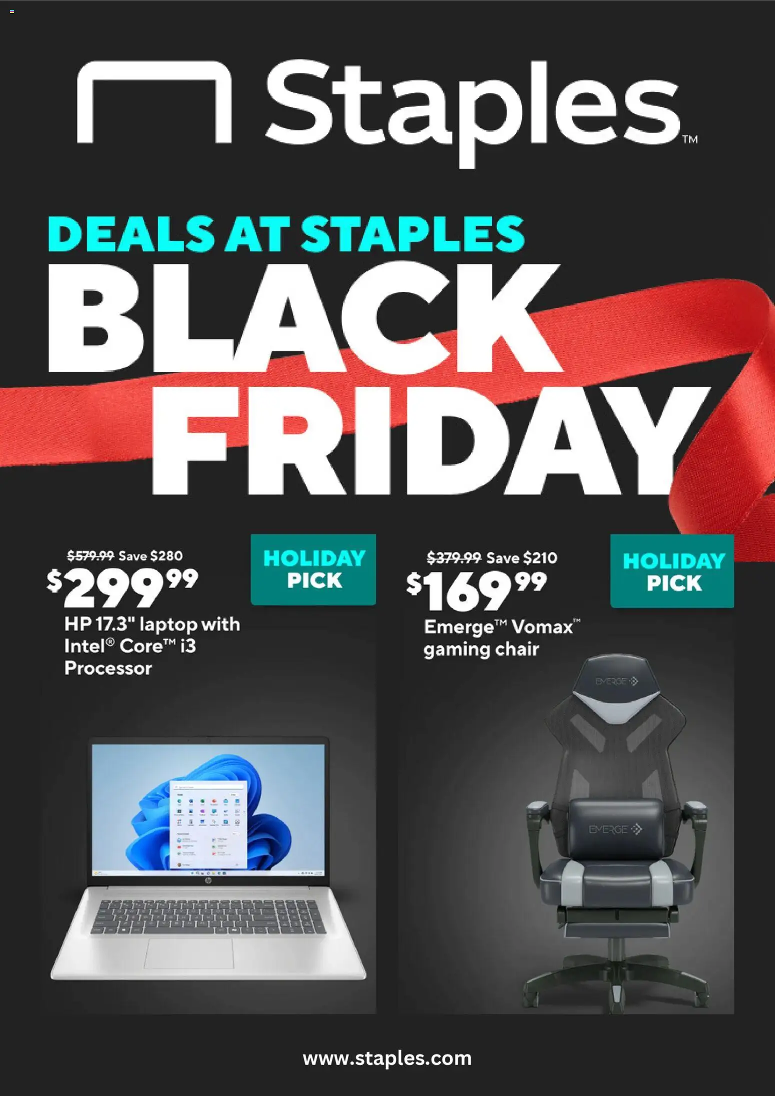 Ad Preview of Staples Black Friday from 11/23/2025