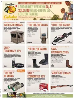 Un aperçu du dépliant Flyer / circulaire du magasin Cabelas est valide à partir 29 août 2025