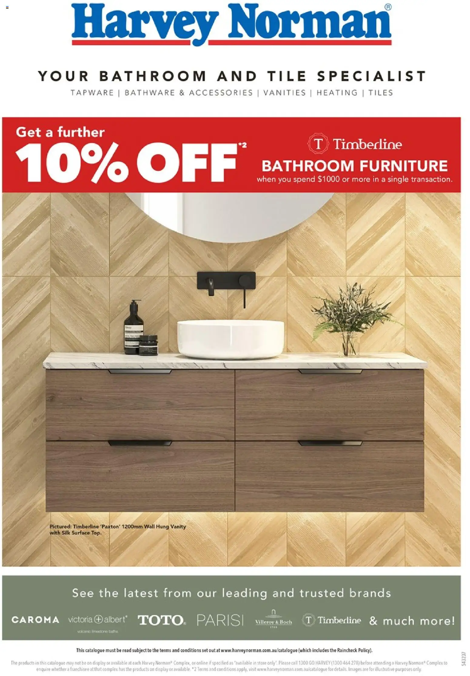 Preview of catalogue Harvey Norman April Bathroom from shop Harvey Norman valid 08/04/2026