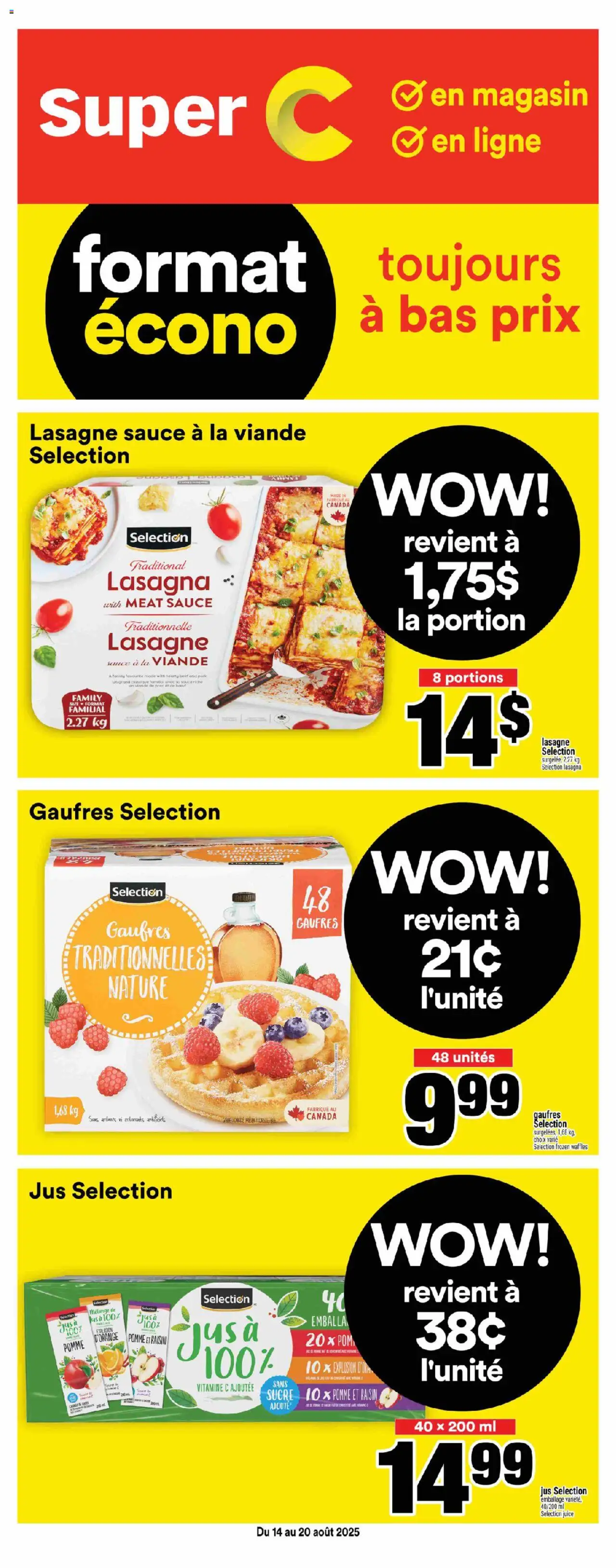 Super C flyer valid from Aug 14, 2025 - page number 1