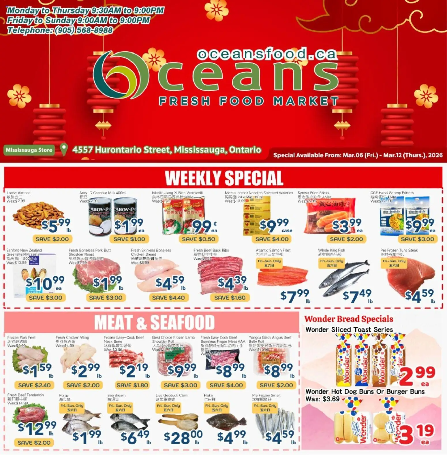 Preview of leaflet Oceans weekly flyer - Mississauga from shop Oceans is valid from Mar 06, 2026