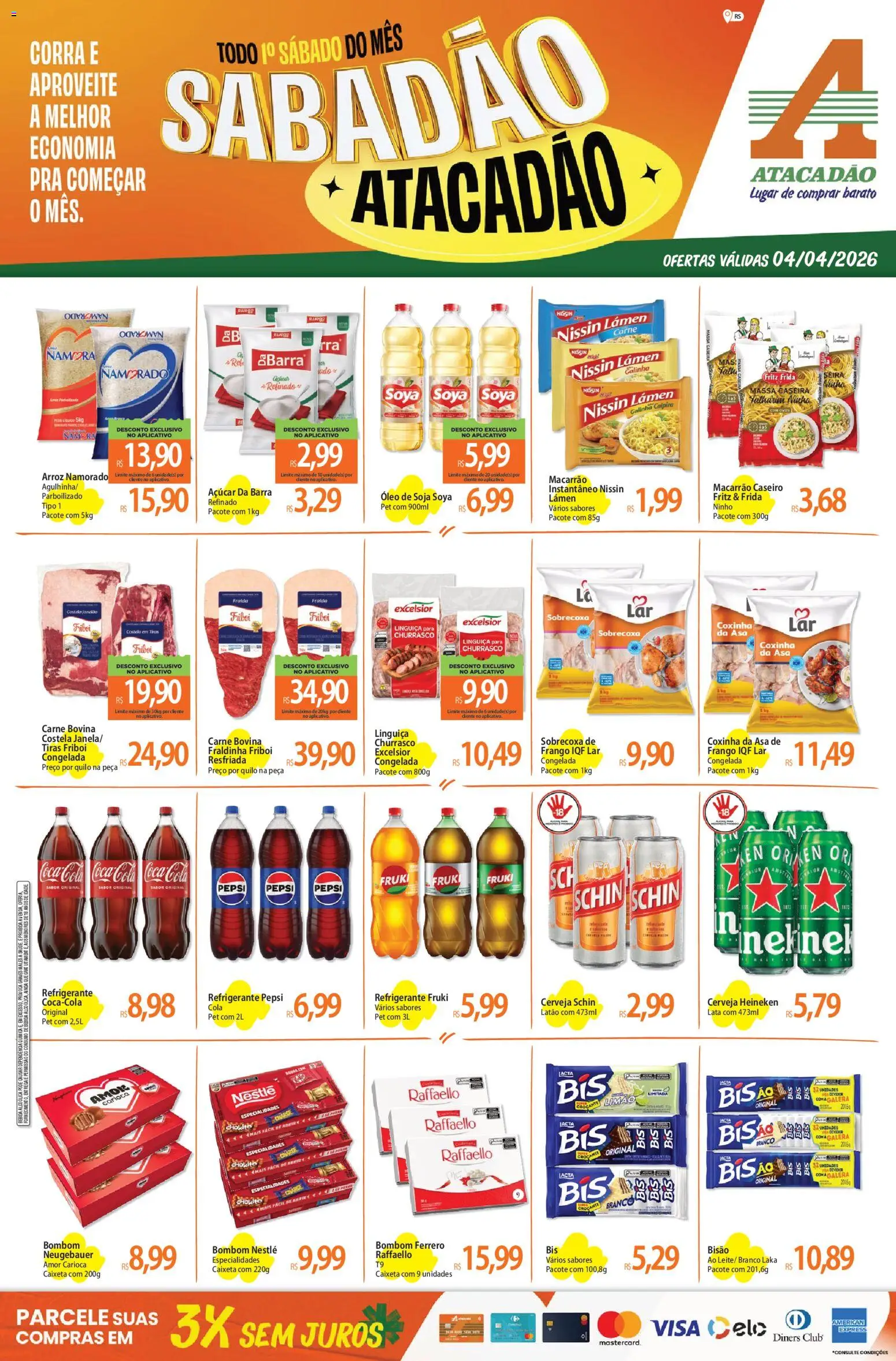Pré-Visualização do folheto "Atacadão ofertas - RS" da loja Atacadão válido a partir de 04/04/2026