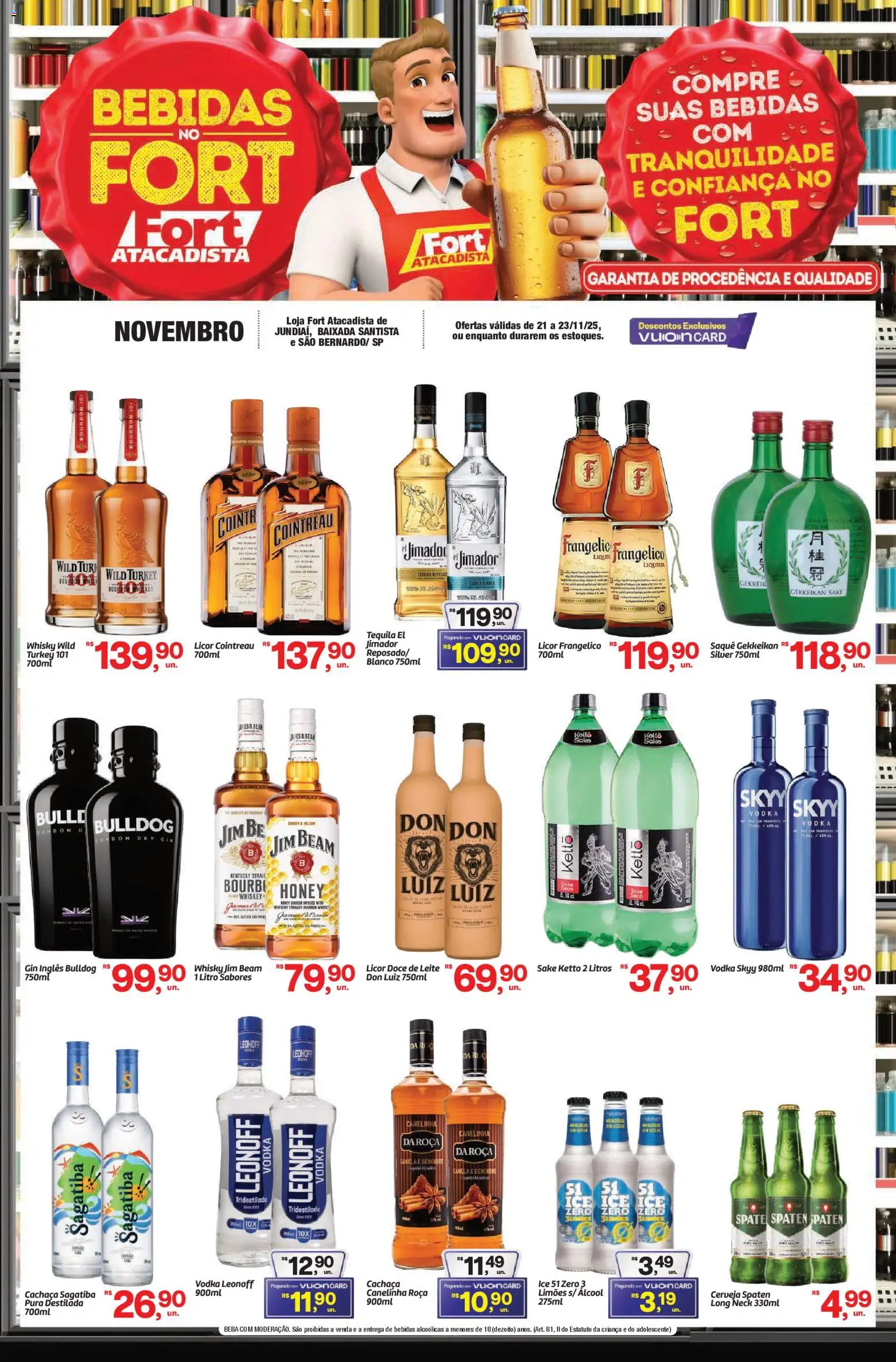 Pré-Visualização do folheto "Ofertas Bebidas" da loja Fort Atacadista válido a partir de 21/11/2025