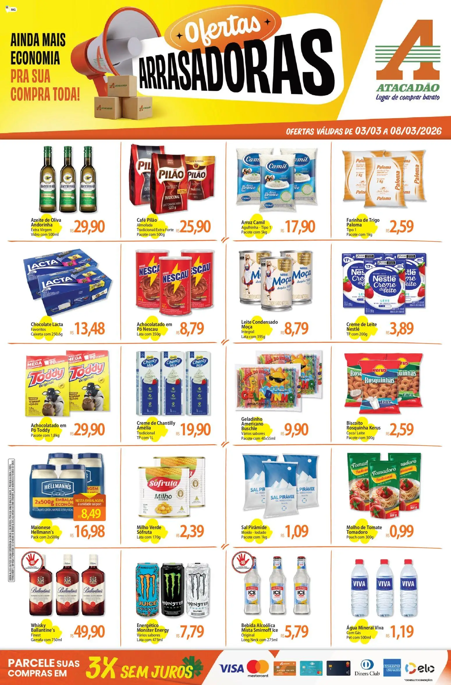 Pré-Visualização do folheto "Atacadão ofertas - MG" da loja Atacadão válido a partir de 03/03/2026