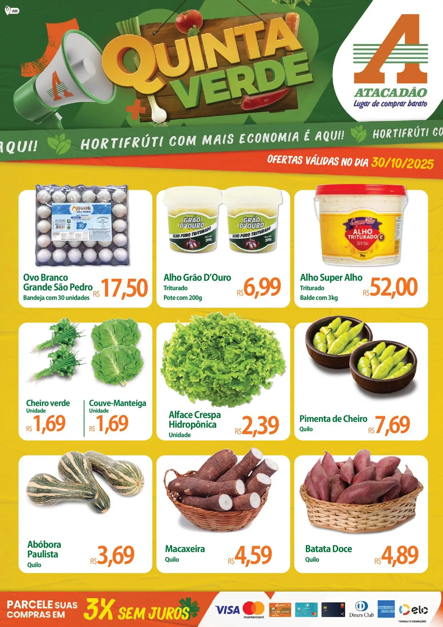 Pré-Visualização do folheto "Ofertas - AM" da loja Atacadão válido a partir de 30/10/2025