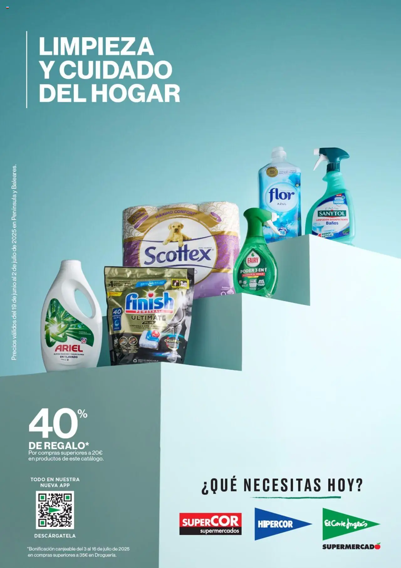 Catálogo Limpieza y Cuidado del Hogar El Corte Inglés y sus promociones válidas desde el 19/06/2025 - Número de página 1 - Desinfectante, Cápsulas, Brillo, Limpiador