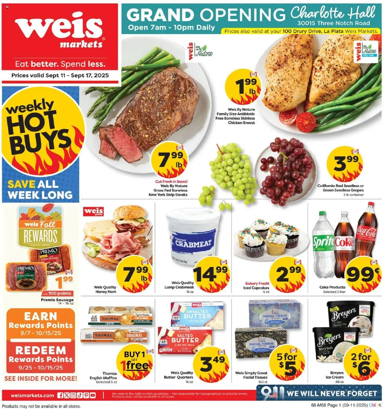 Weis Weekly Circular - MD from 09/11/2025 - Flyer - Page number 1