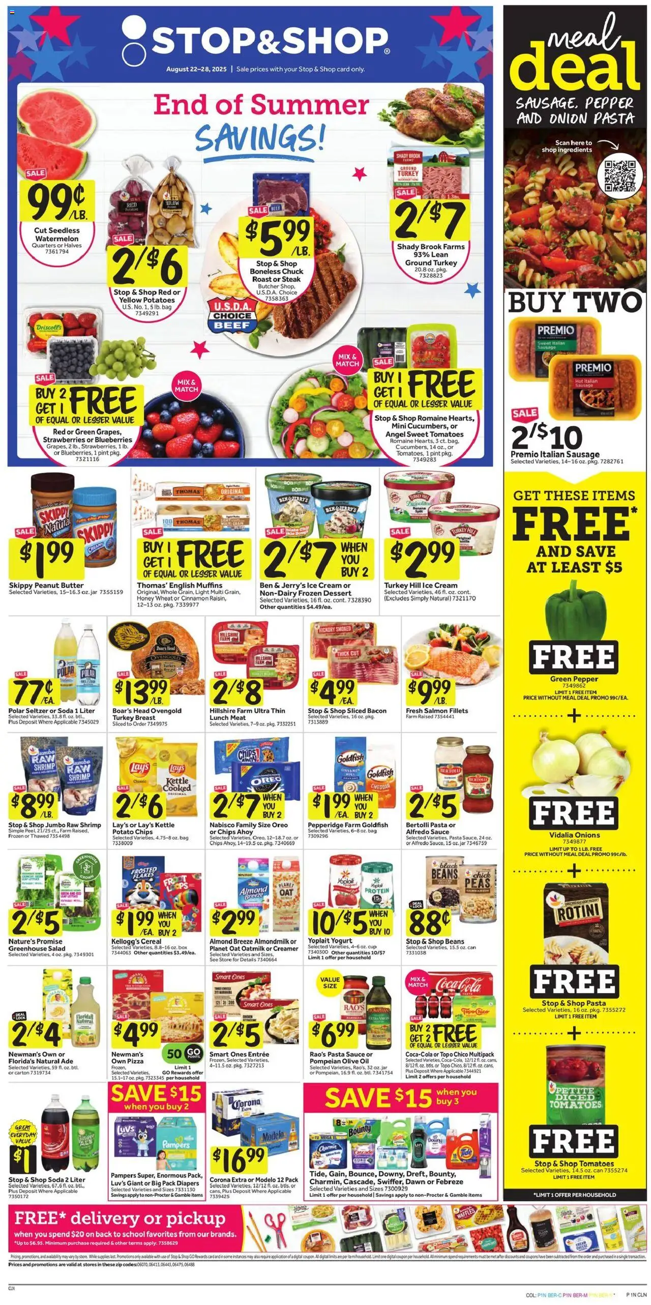 Stop & Shop Weekly Ad from 08/22/2025 - Flyer - Page number 1