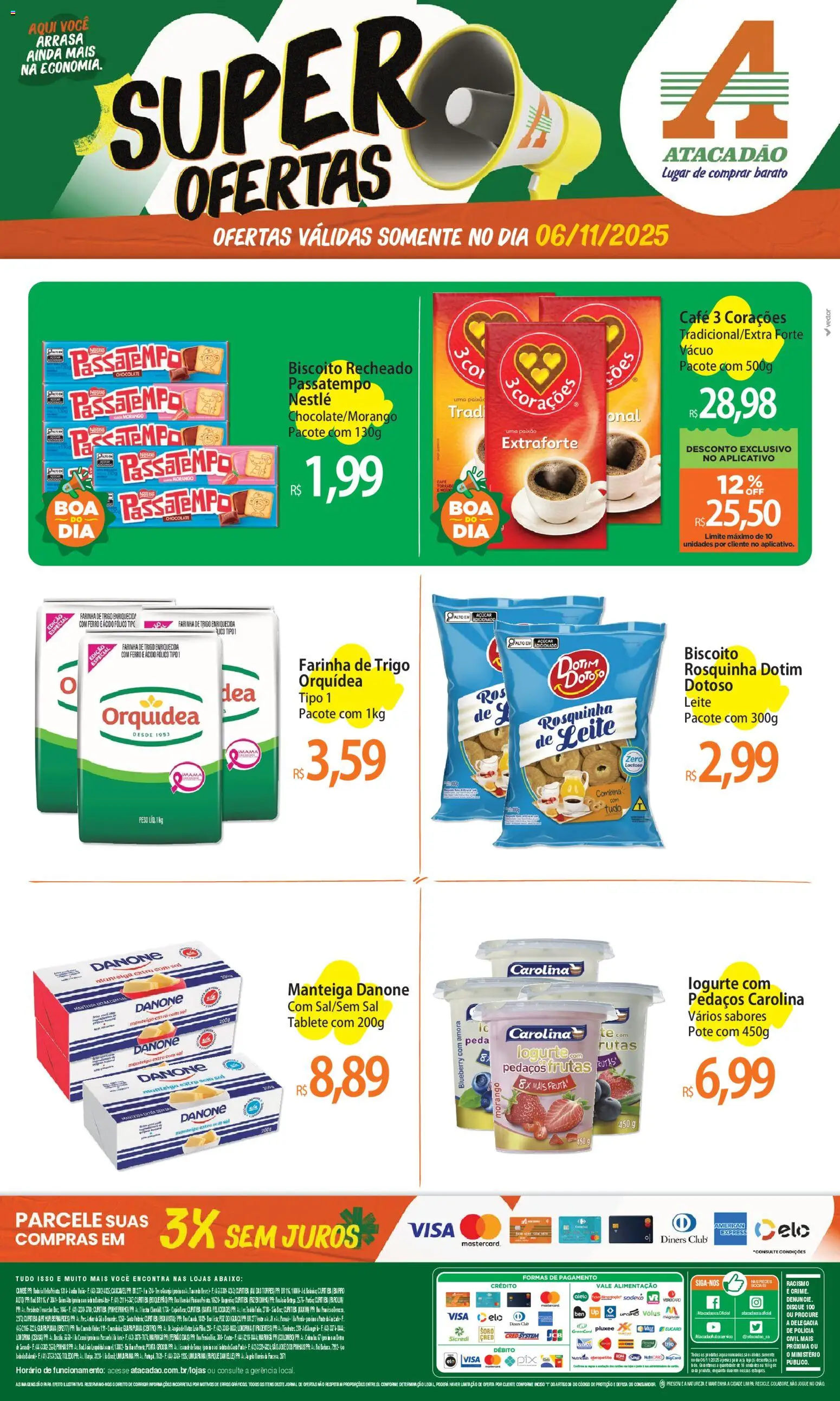 Pré-Visualização do folheto "Ofertas - PR" da loja Atacadão válido a partir de 06/11/2025