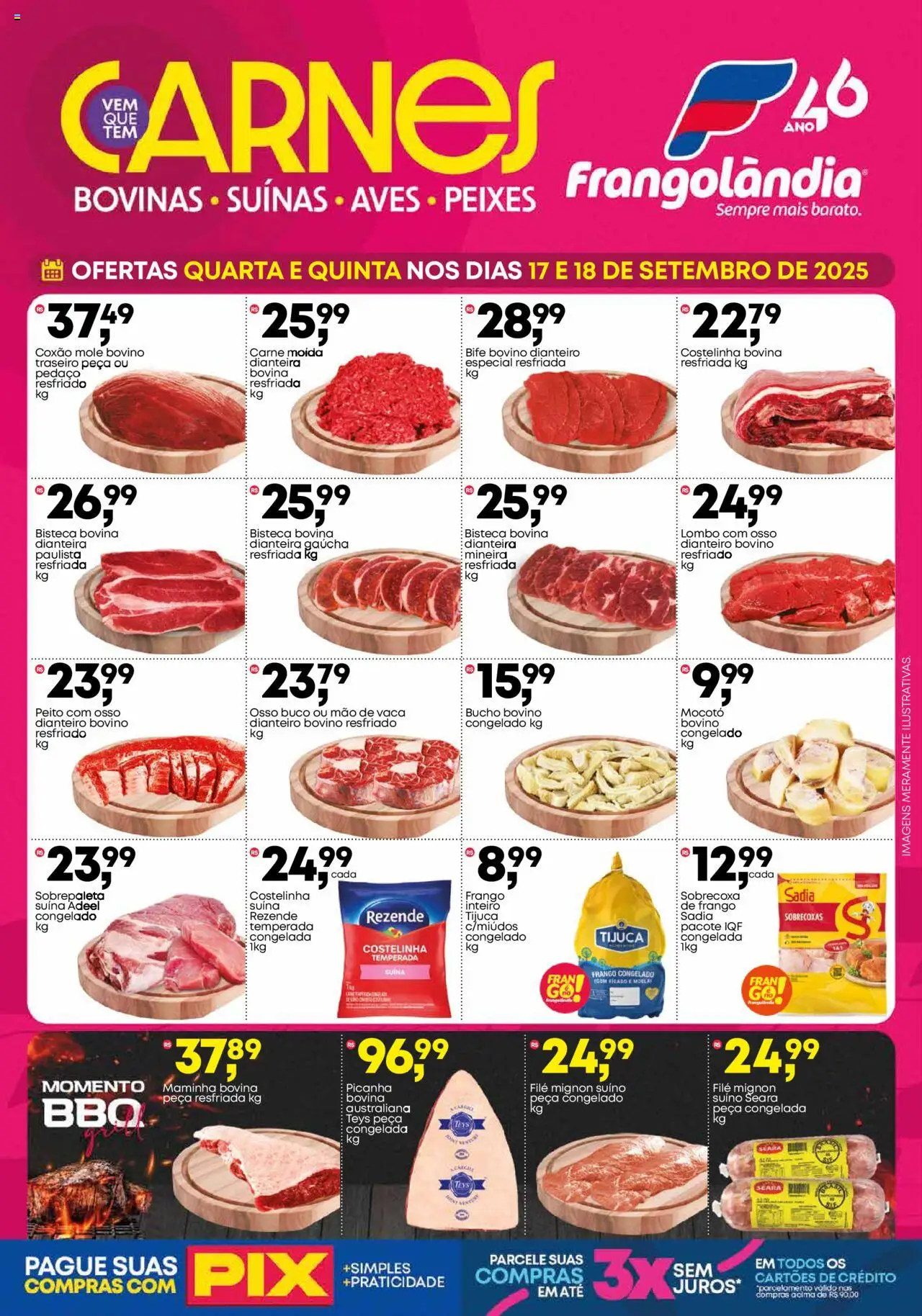 Frangolândia folheto "Ofertas Carnes" válido a partir de 17/09/2025 - número de página 1
