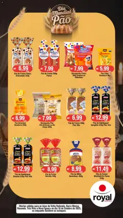 Pré-Visualização do folheto "Ofertas Dia do Pão" da loja Royal Supermercados válido a partir de 16/10/2025