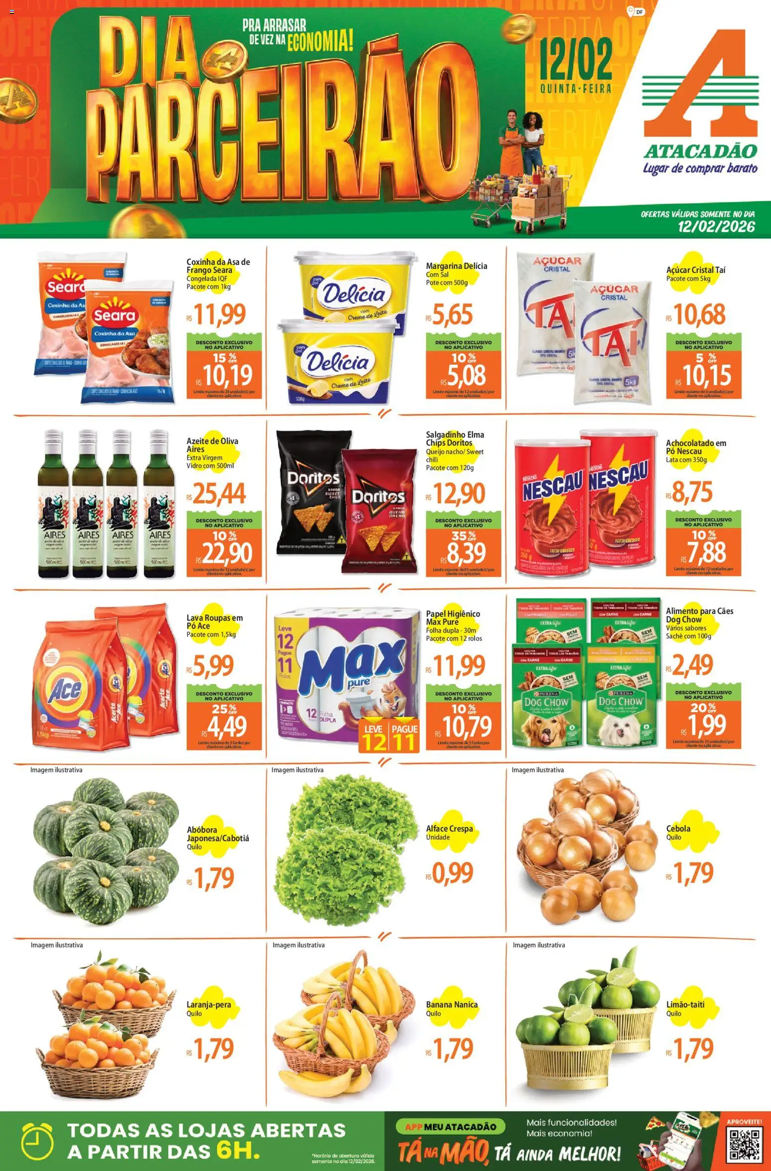 Pré-Visualização do folheto "Ofertas - DF" da loja Atacadão válido a partir de 12/02/2026