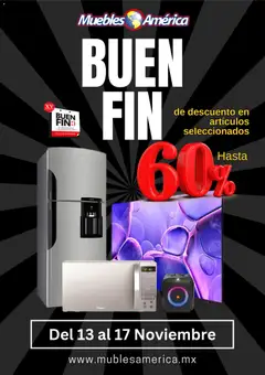 Vista previa las ofertas de la tienda Muebles America - Buen Fin desde el 13/11/2025 