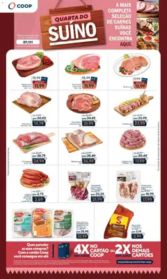 Pré-Visualização do folheto "Ofertas Quarta dos Suínos" da loja Coop válido a partir de 07/01/2026