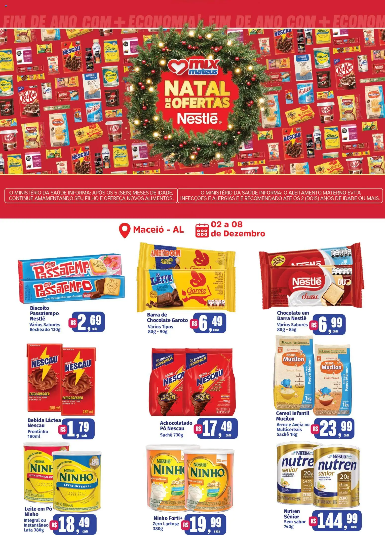 Pré-Visualização do folheto "Ofertas Nestlé" da loja Mateus válido a partir de 02/12/2025